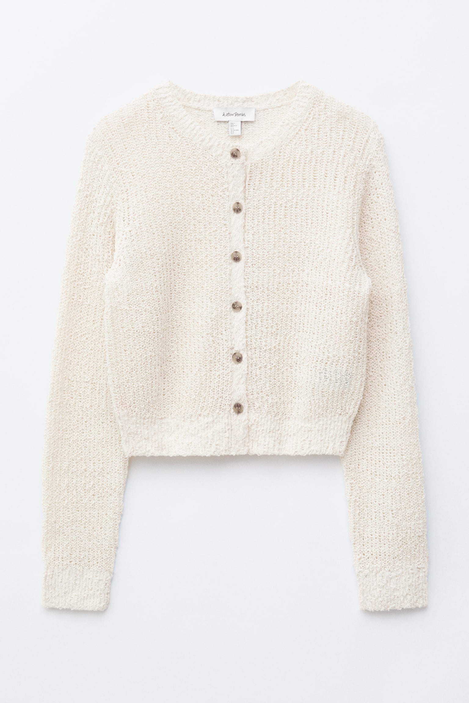 Cardigan en soie et coton - Beige clair - 1