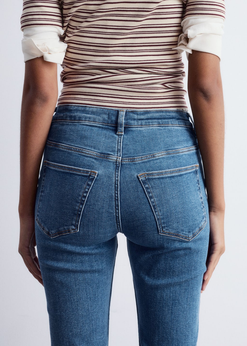 Image of Slim Low-Rise Bootcut Jeans