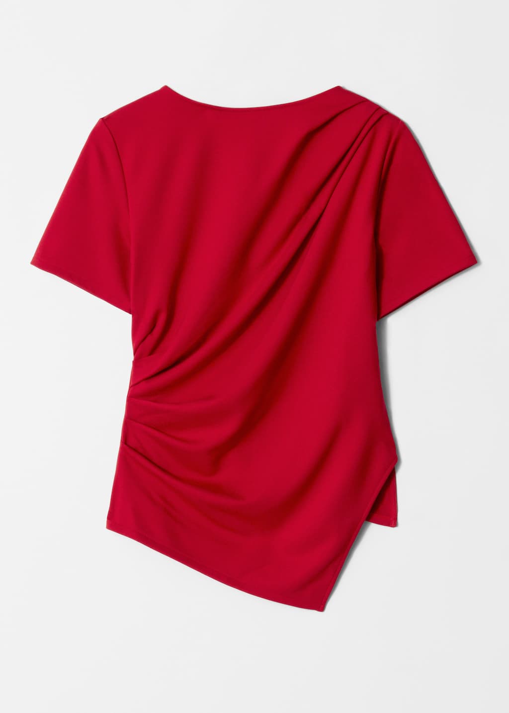 Image of Draped Asymmetric T-shirt