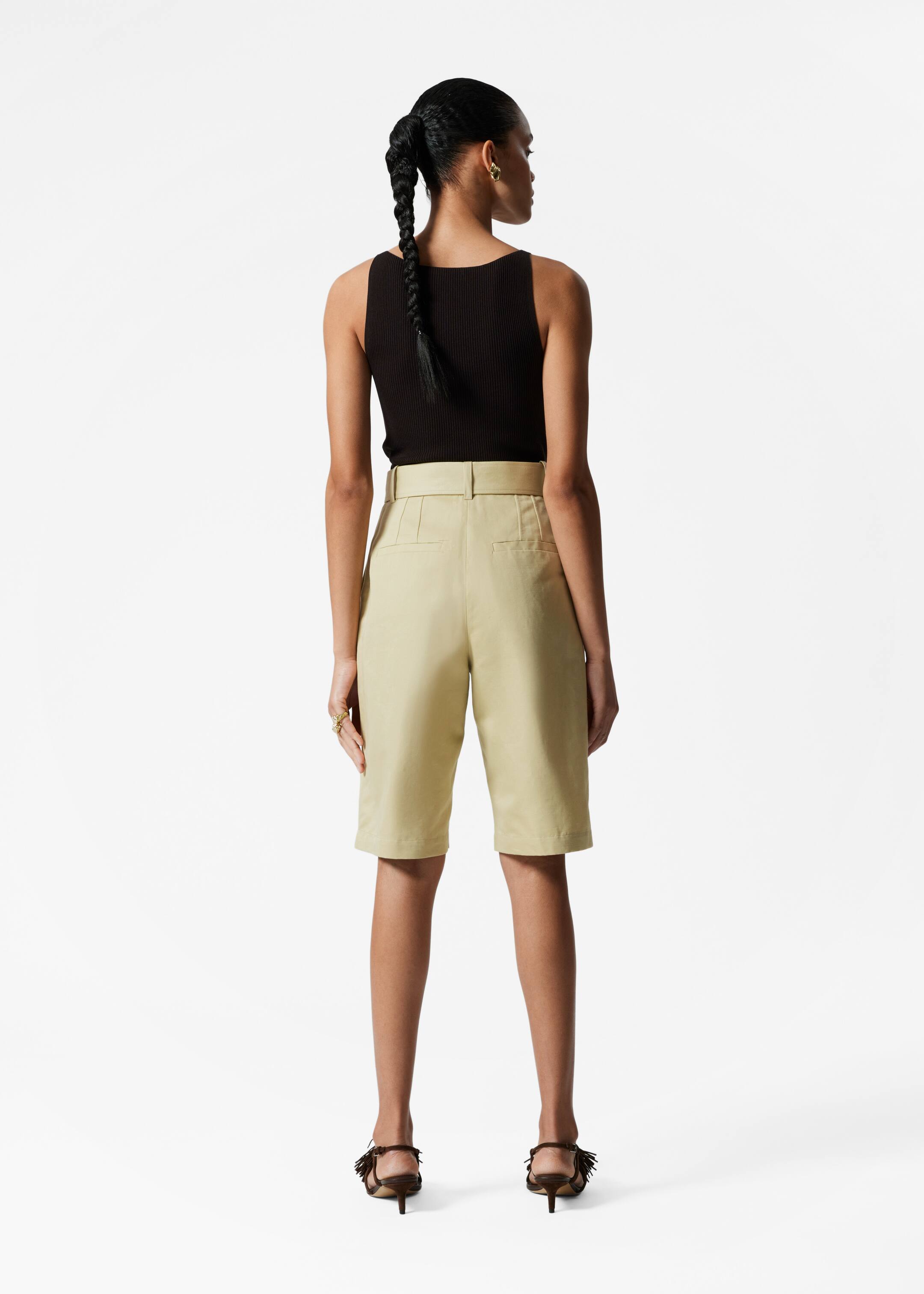 Agrandir l'image: Bermuda plissé - Jaune - FEMME | H&M FR 4