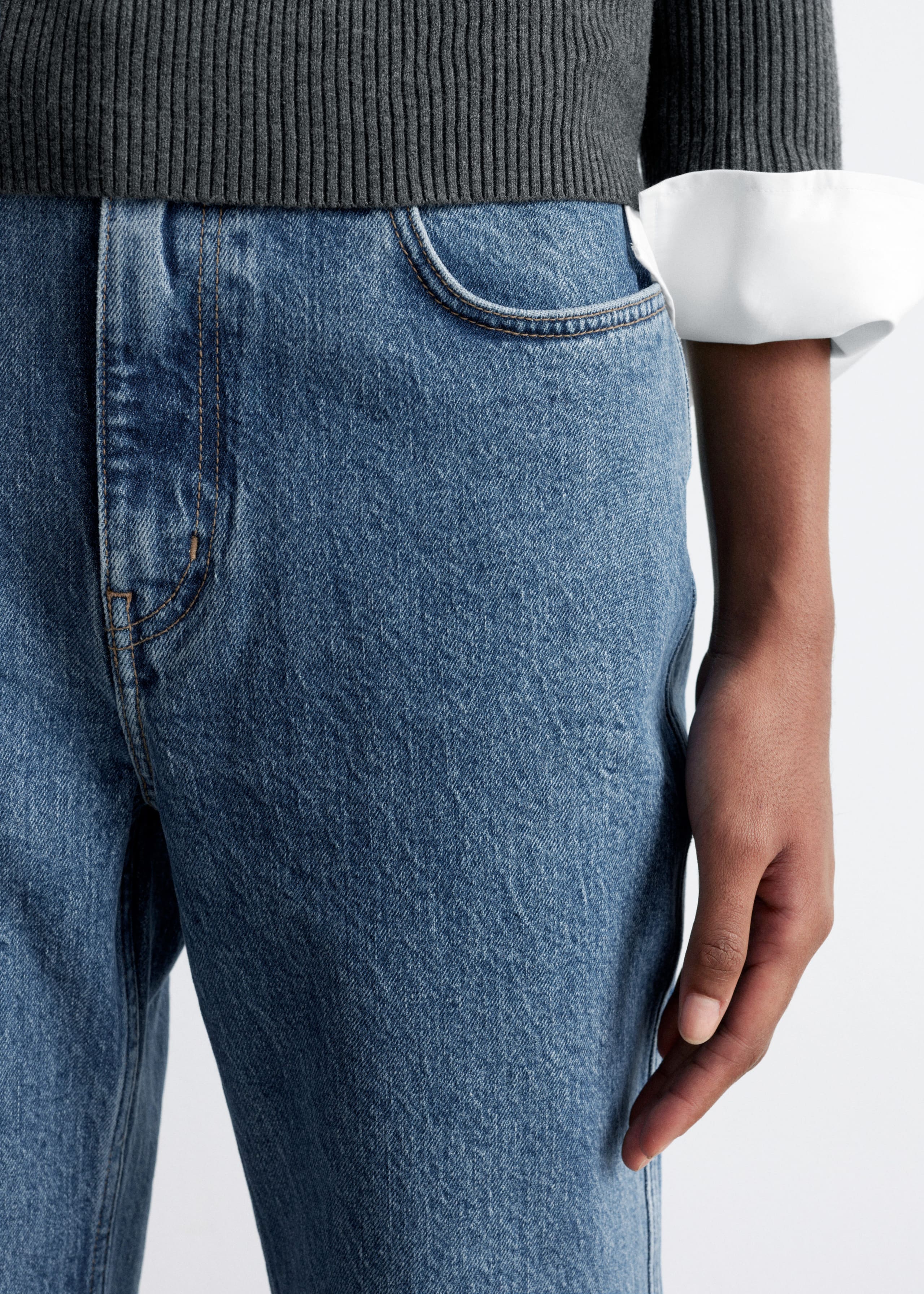 Image of Cropped Slim-Leg Jeans