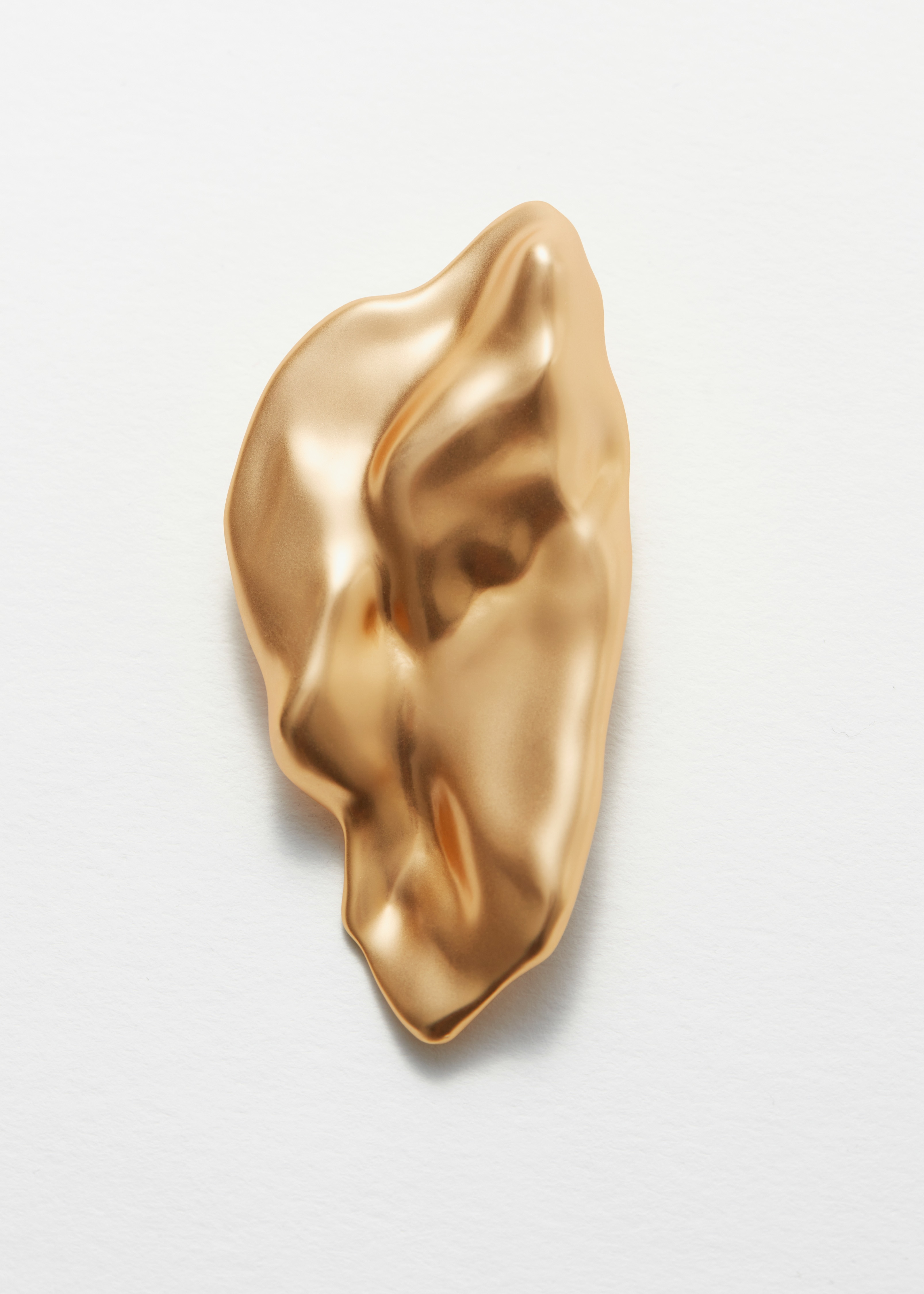 Túlméretezett, szabálytalan korong fülbevaló - Arany