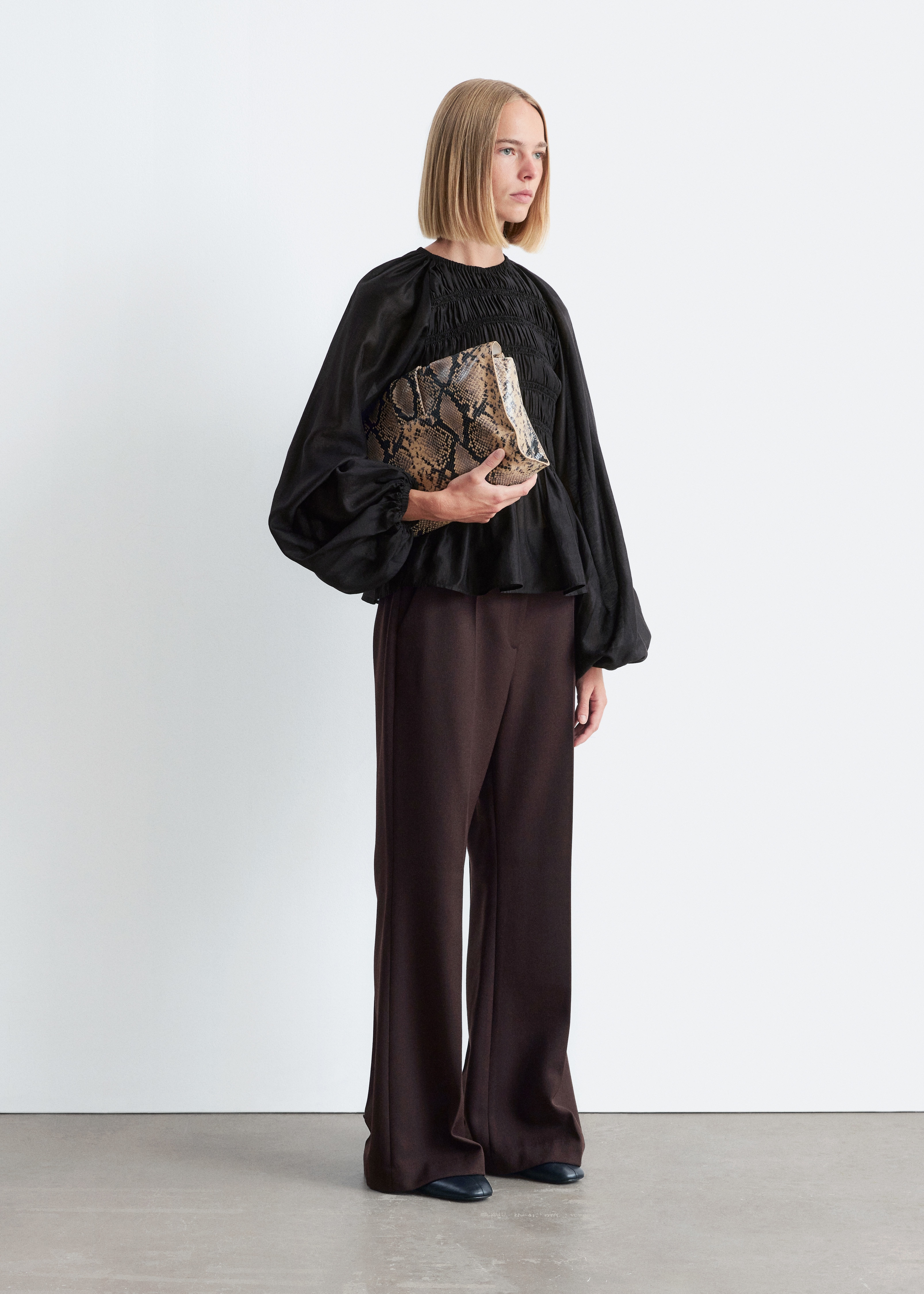 Mäkká kožená kabelka - Béžová/ Imitácia hada/taupe/Čierna/Tmavohnedá/Imitácia hada