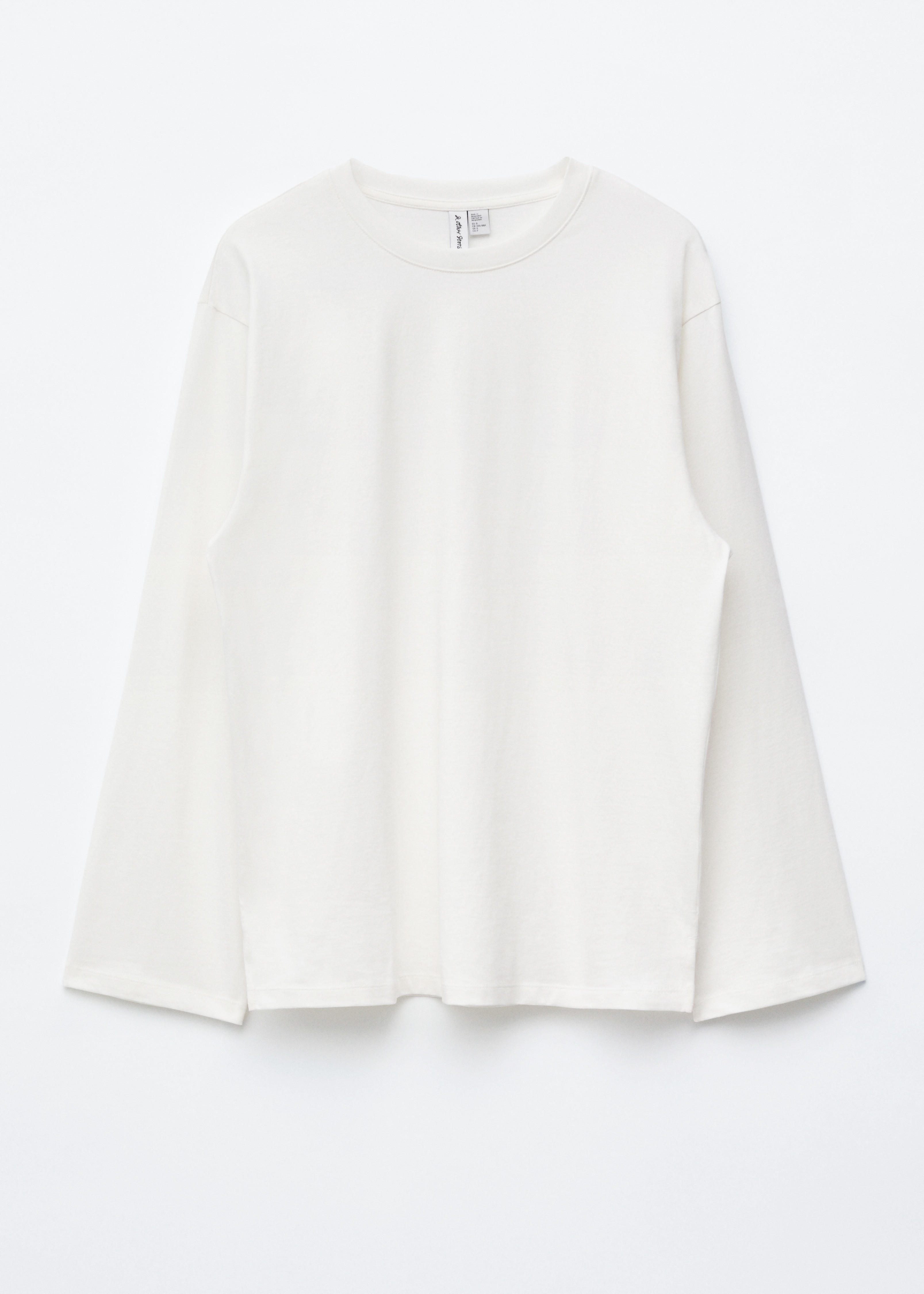 Top de punto de manga larga - Blanco/Amarillo oscuro/Azul marino/Rayas blancas