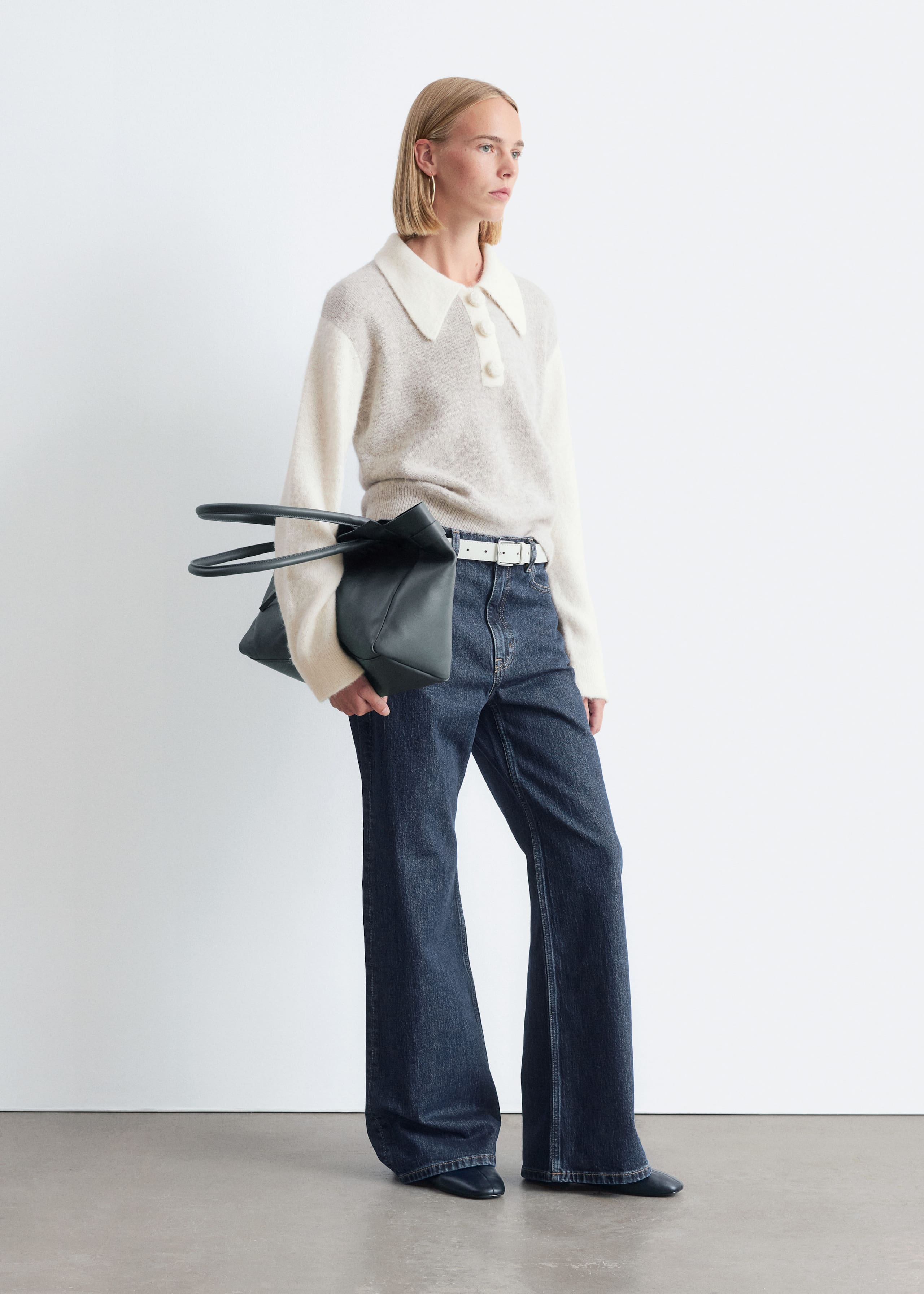 Image of Pullover aus Alpaka-Mix mit Kragen