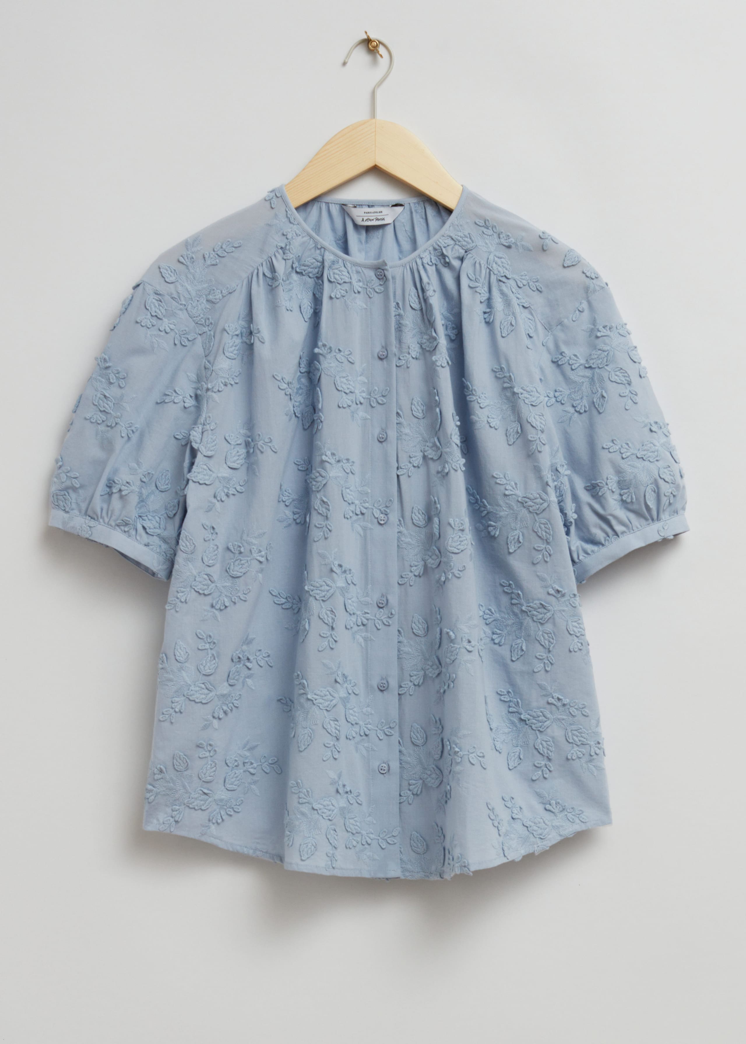 Camicetta oversize con maniche a sbuffo - Bianco - Natura morta