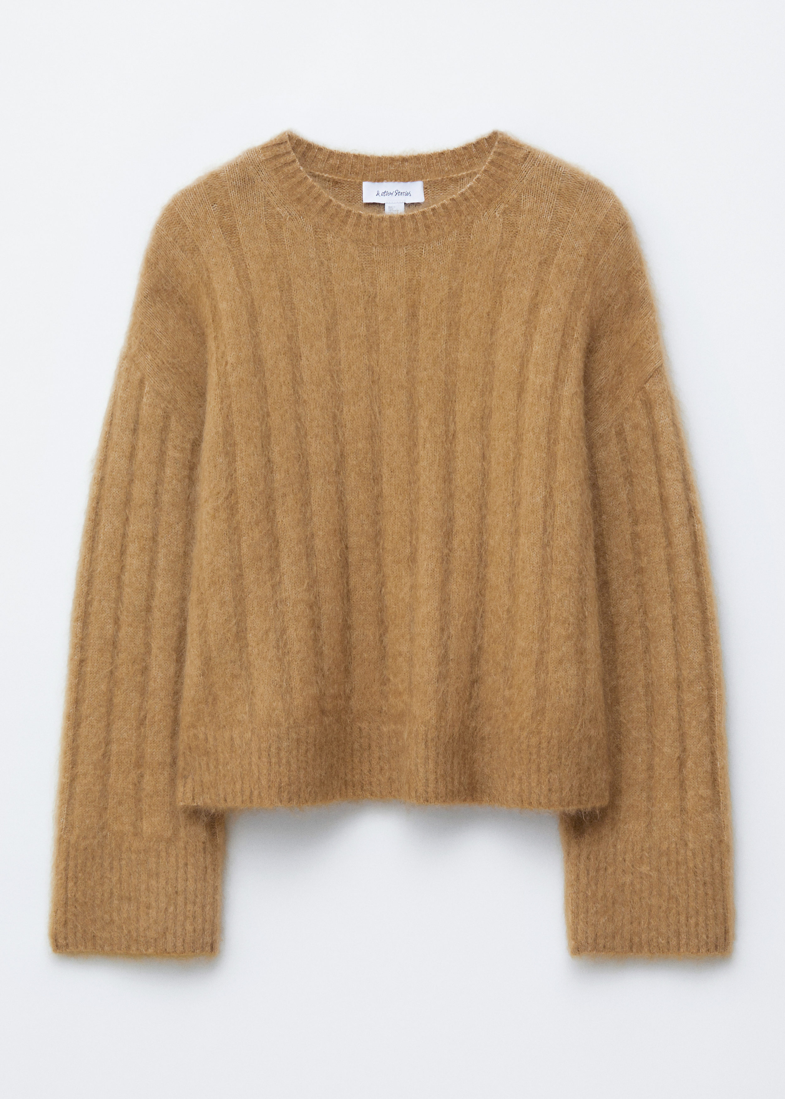 Mohair-Blend Rib-Knit Jumper