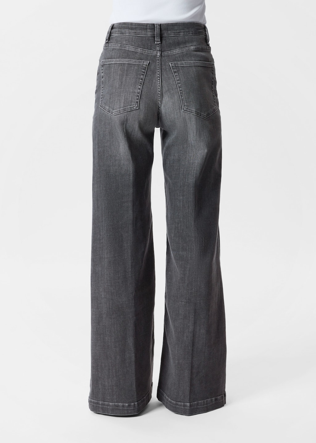 Image of Wide Press-Crease Jeans
