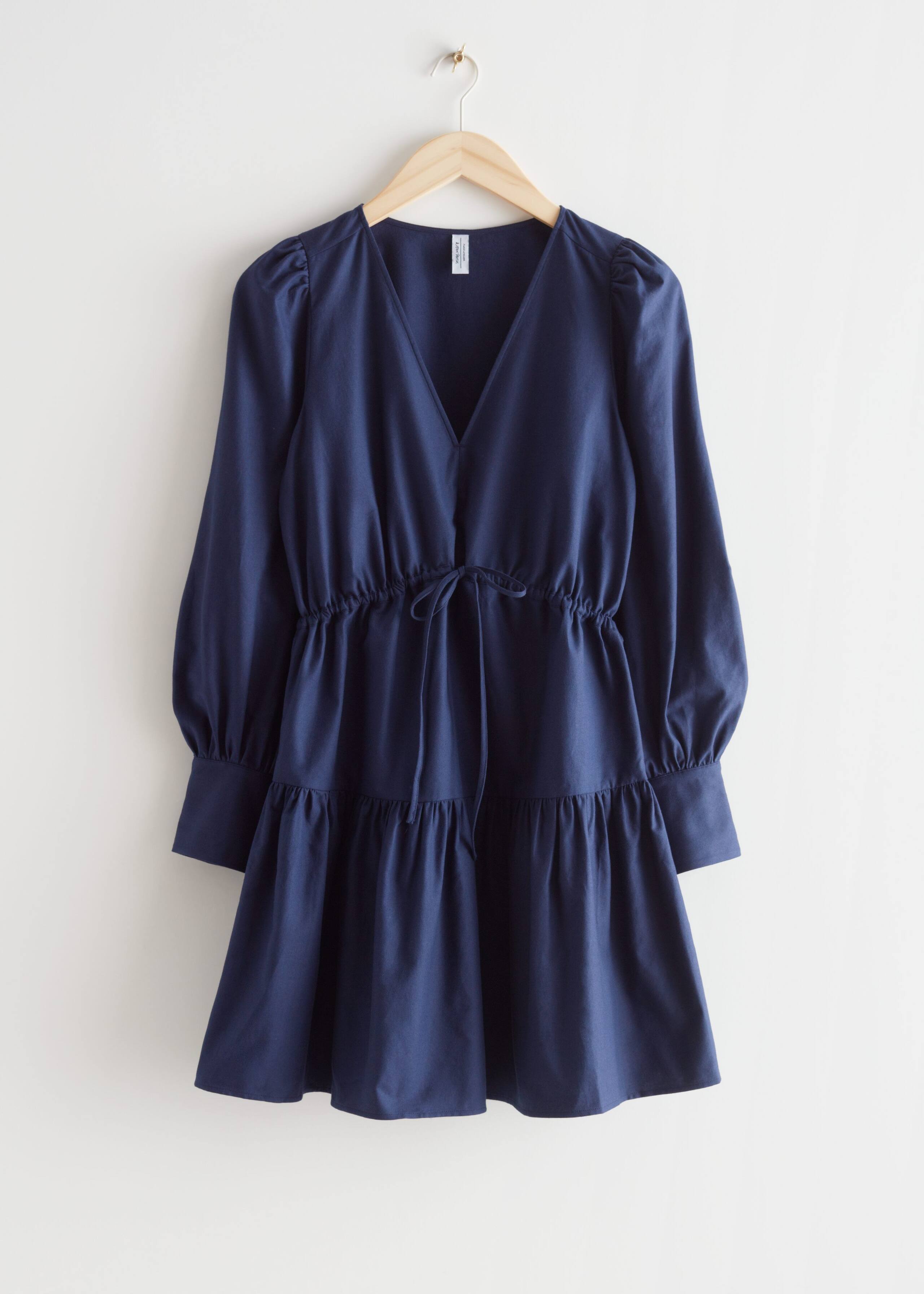 Voluminous Mini Dress - Navy - Natura morta