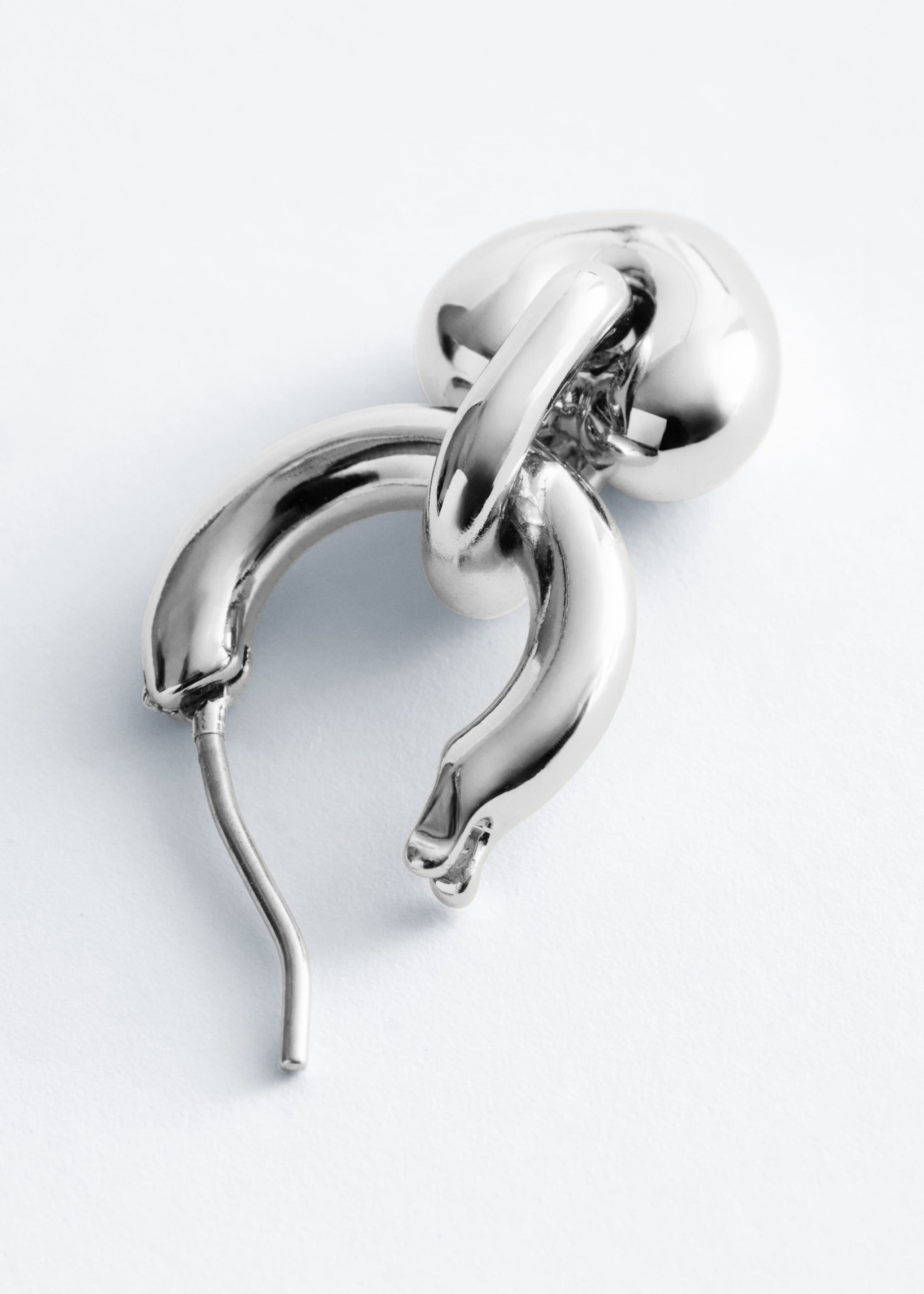 Image of Heart-Pendant Hoop Earrings