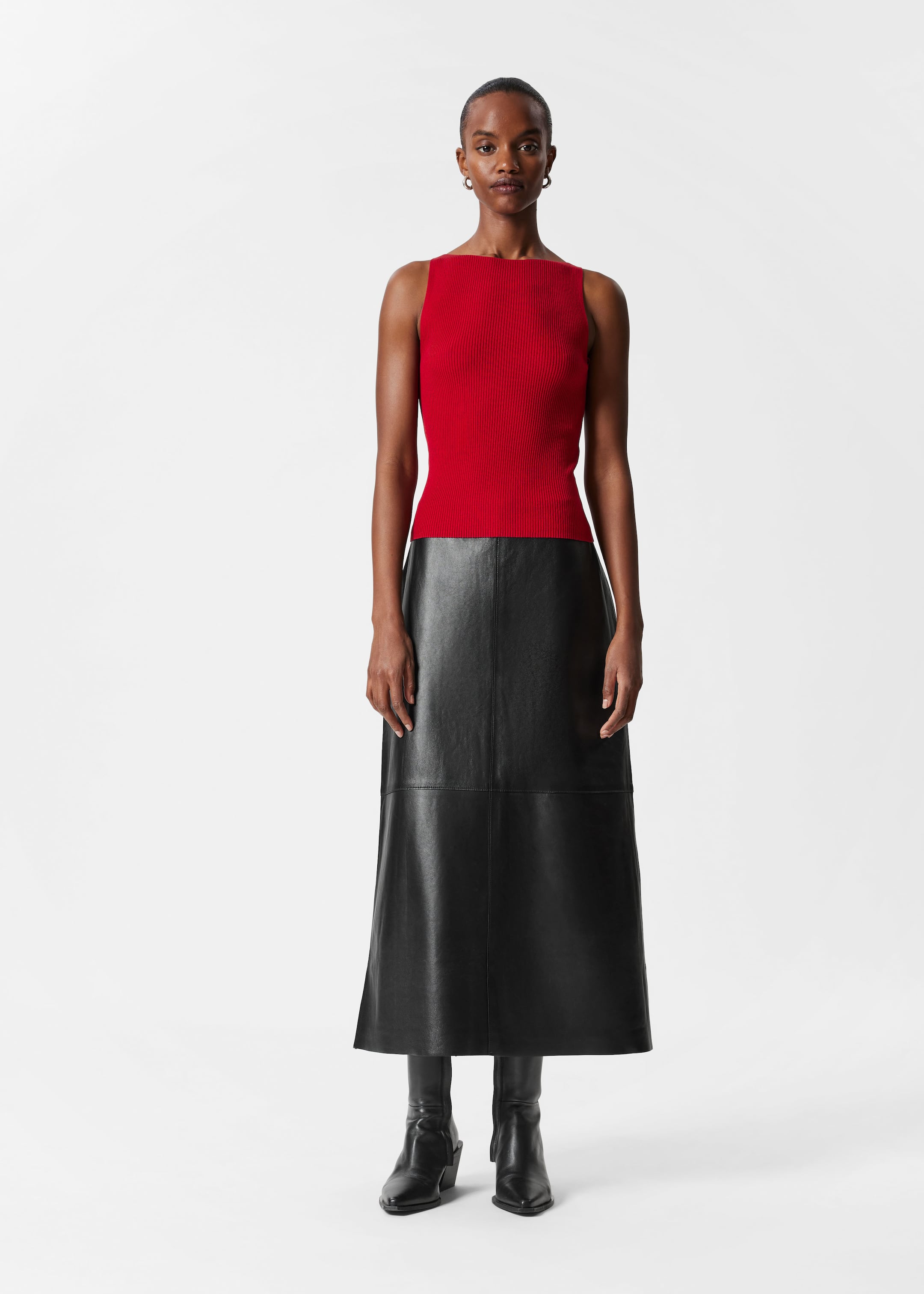 View larger image: Rib-Knit Tank Top - Red - Ladies | H&M GB 3