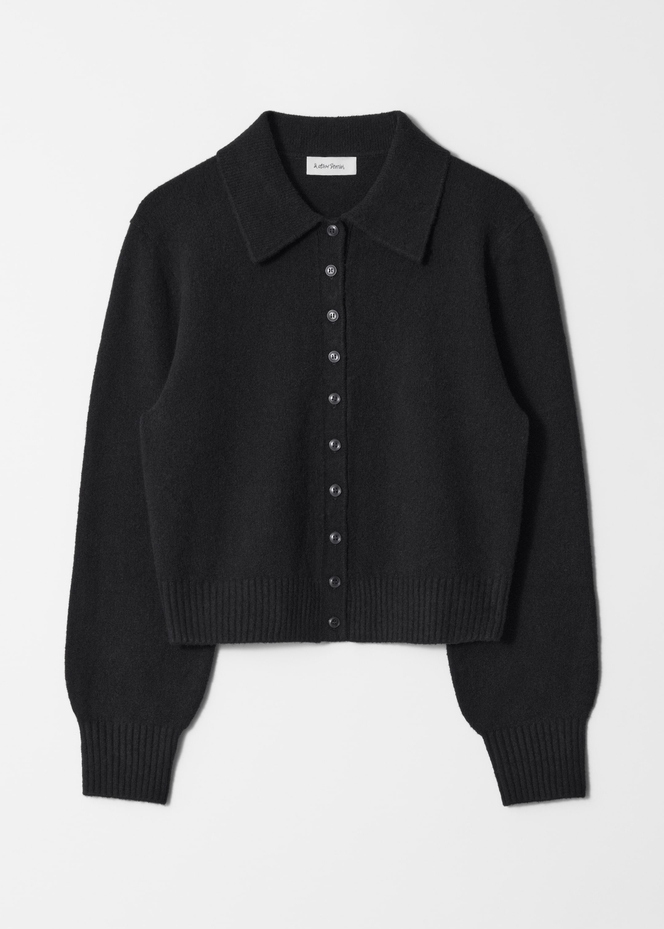 View larger image: Knitted Collar Cardigan - Black - Ladies | H&M GB 6