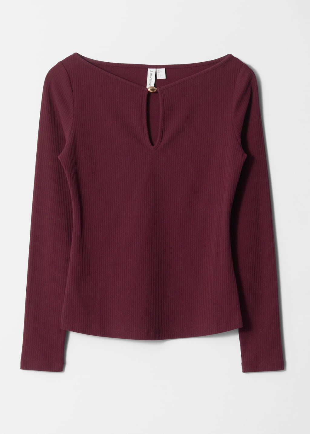 Image of Long-Sleeve Keyhole Top
