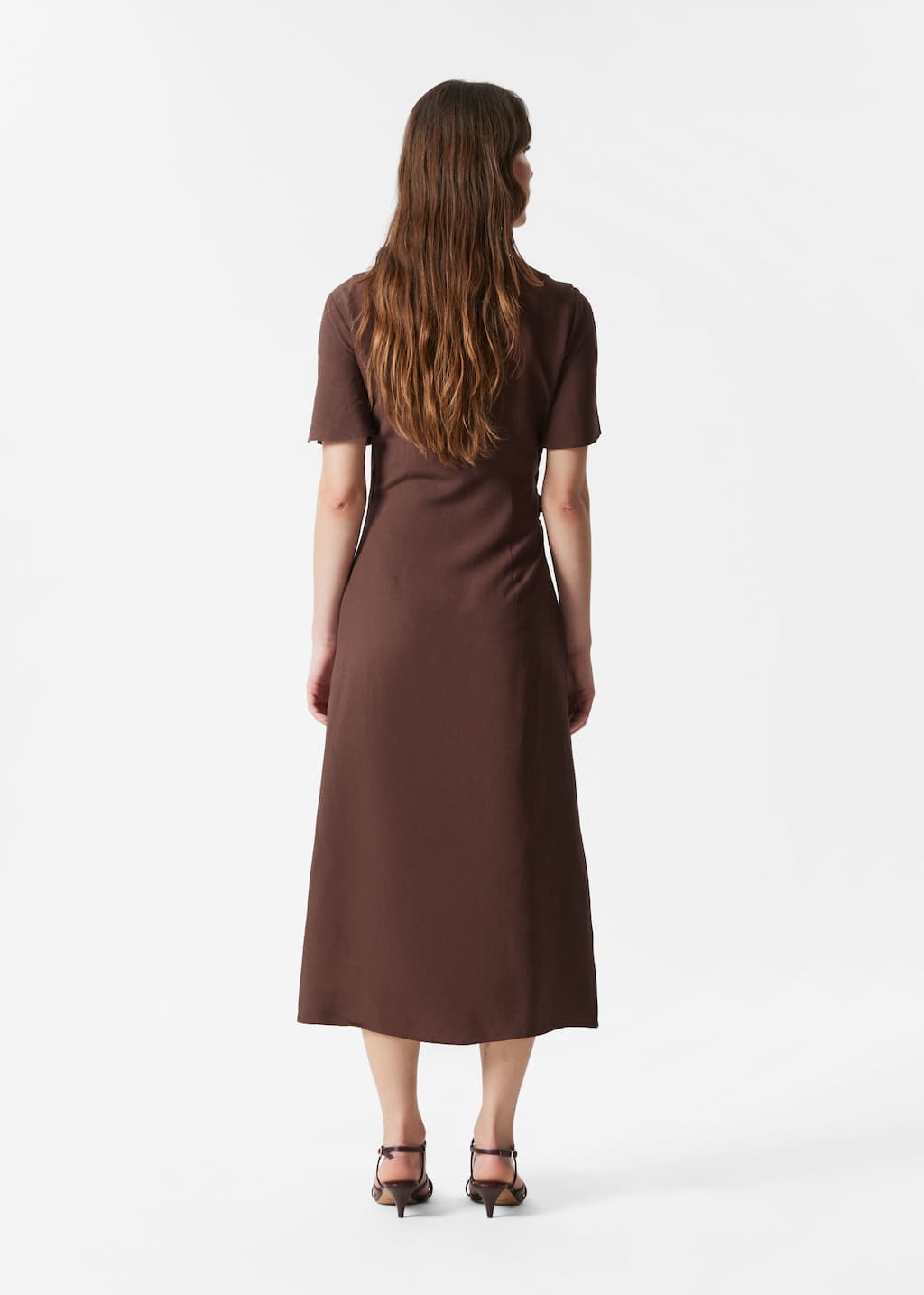 Image of Knot-Detail Midi Dress