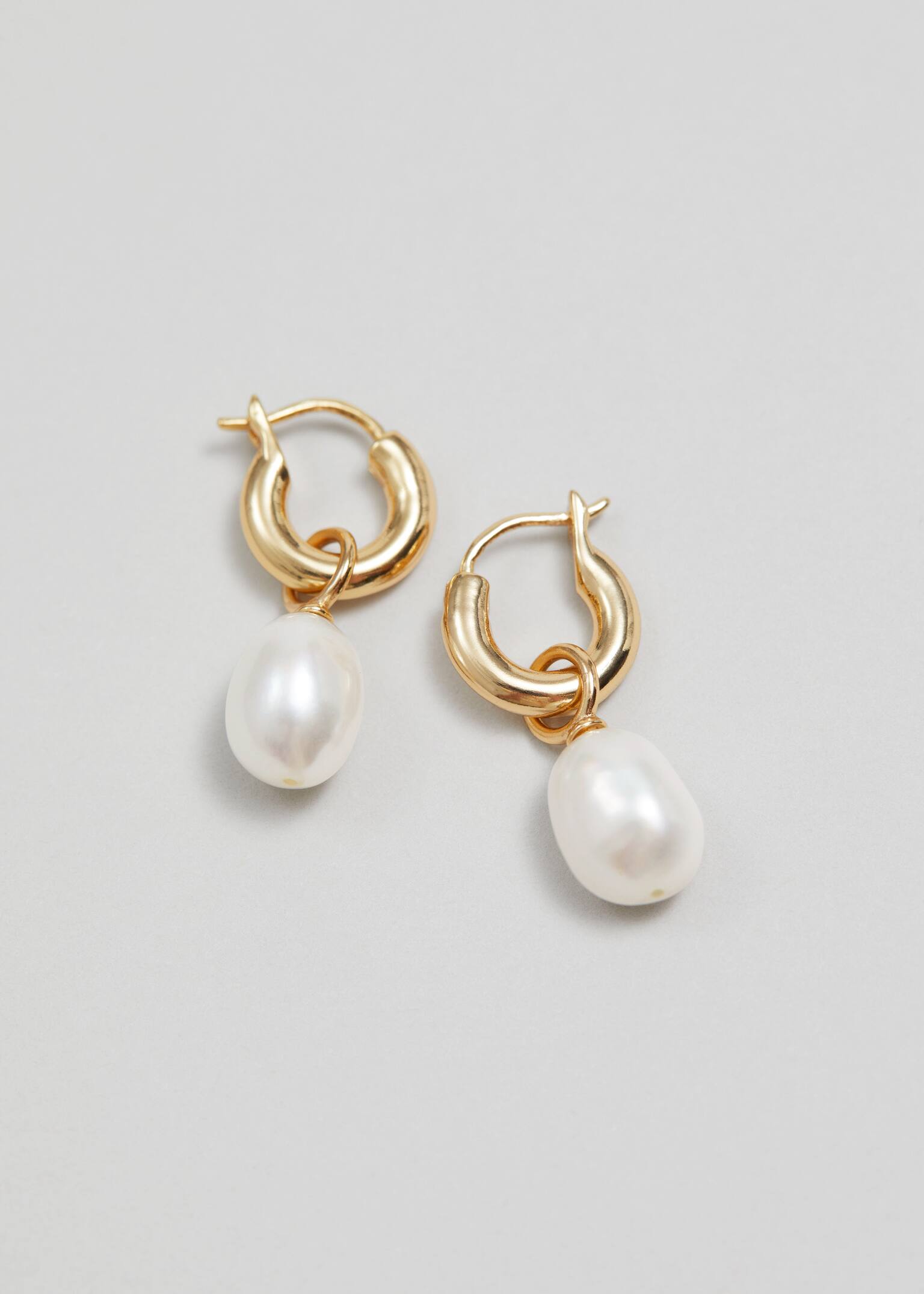 Freshwater Pearl Hoops - 18-karat Gold