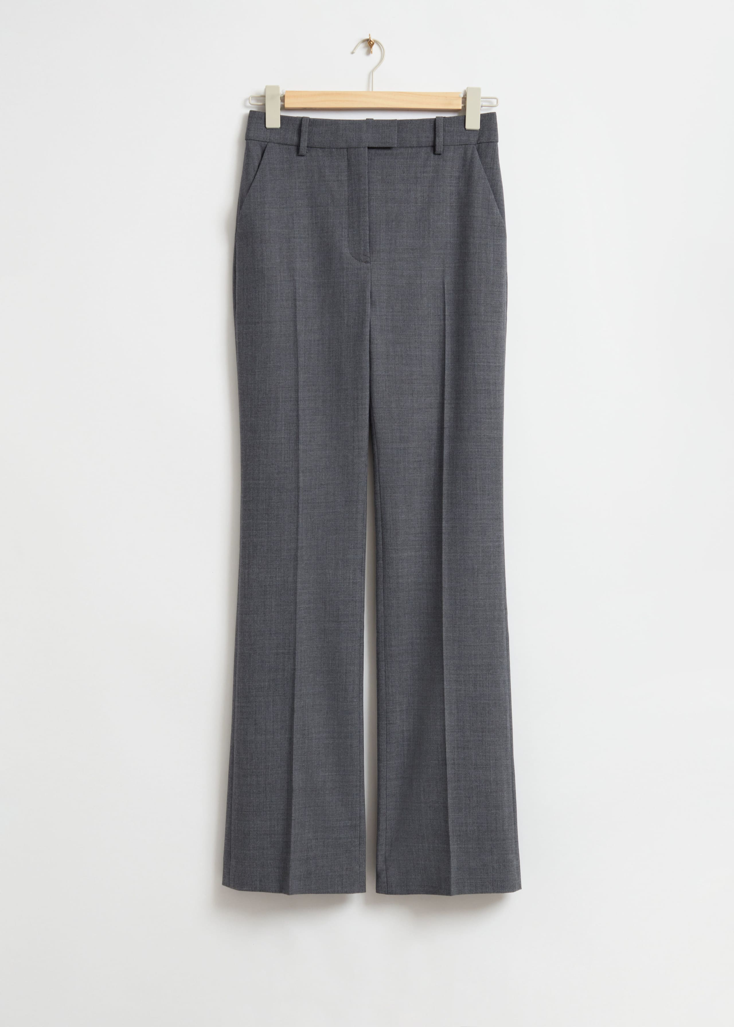 TailoredHighWaistFlaredTrousers - Dark Grey - Bodegón