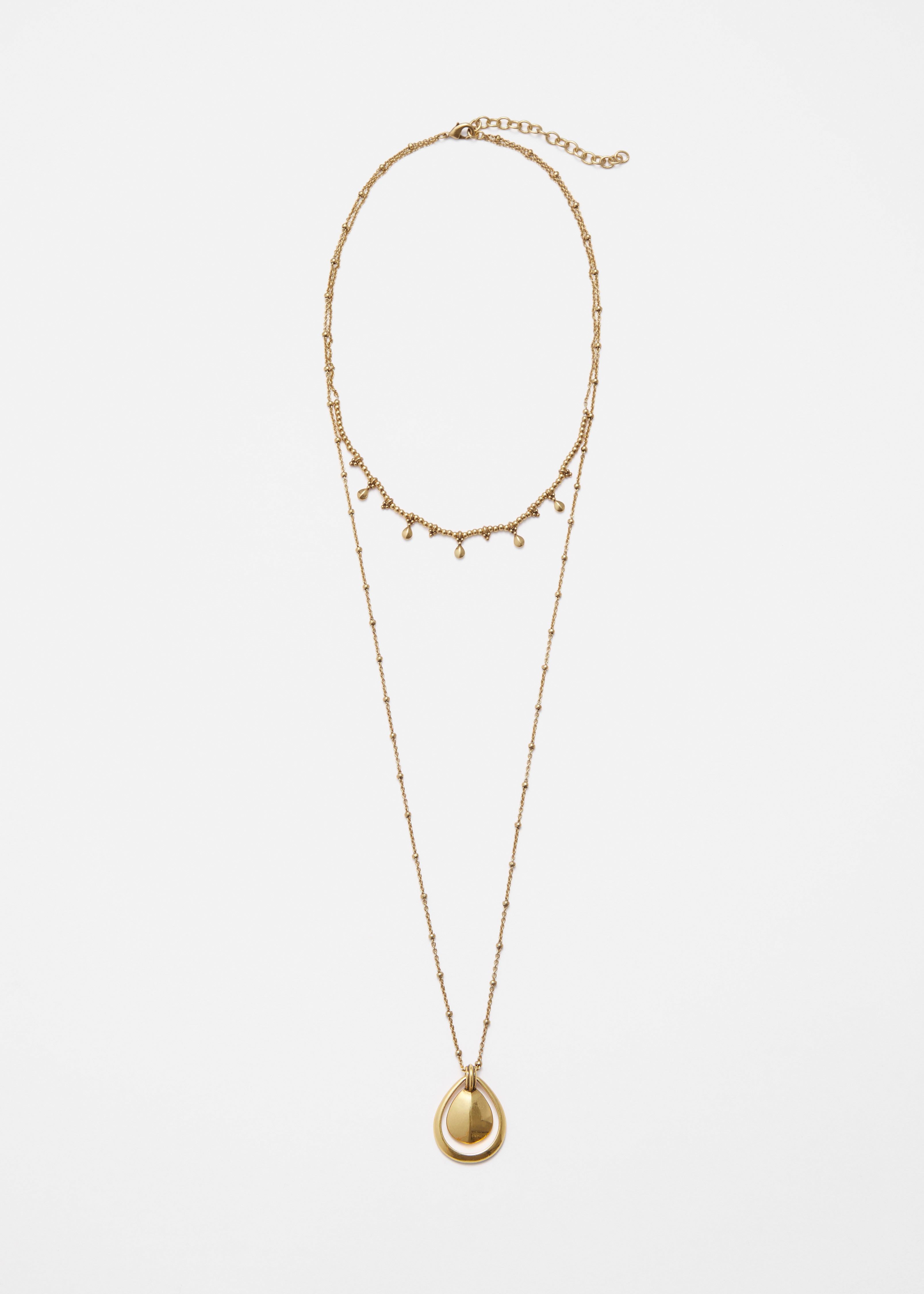 Collana multifilo con ciondolo - Oro