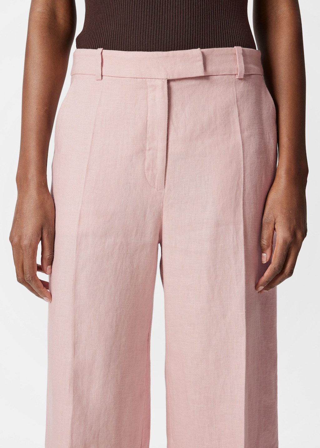 Pantalon habillé en lin - Noir - Lookbook