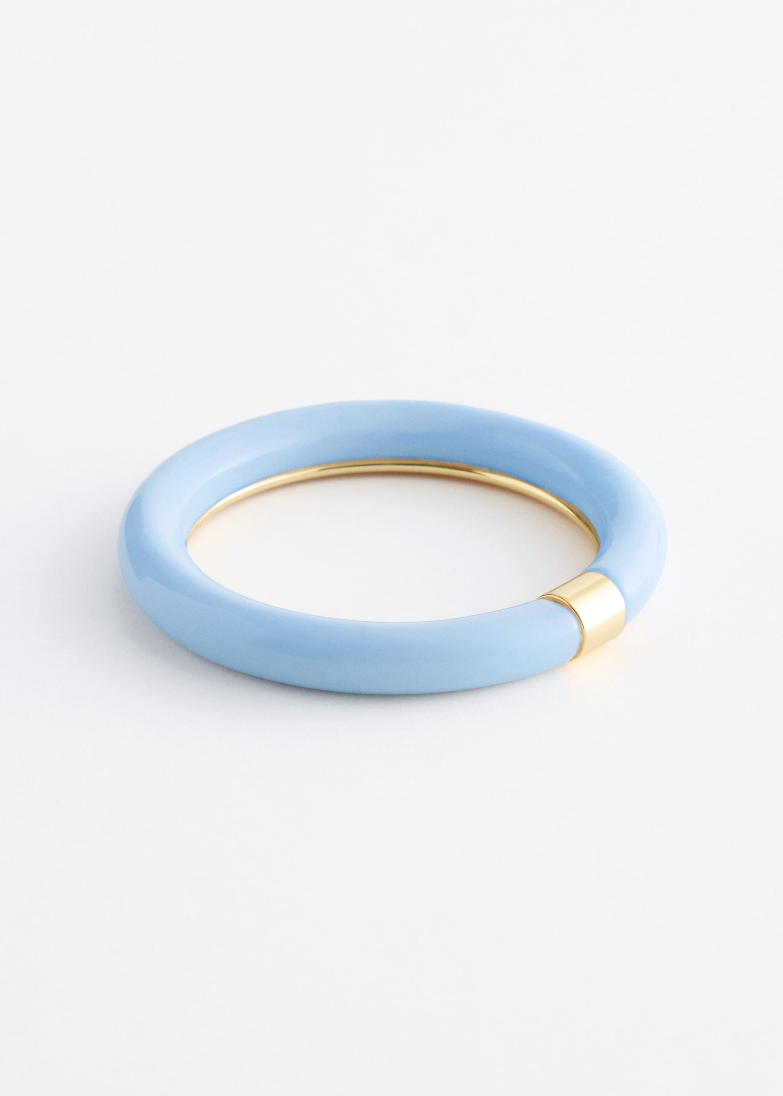 Contrast Metal Resin Bangle