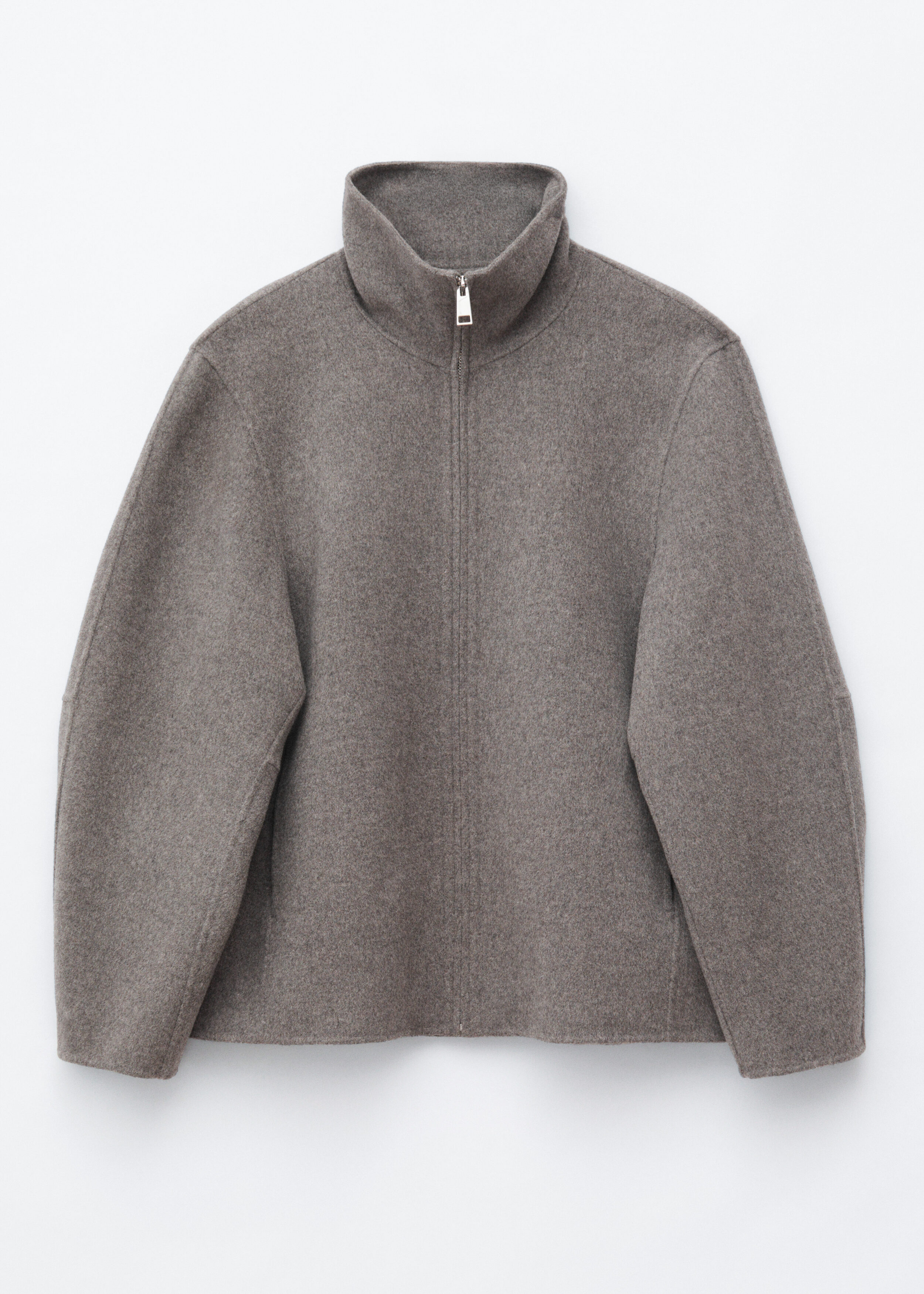 Zip-Up Wool Jacket - Dark Beige - Jackets - & Other Stories US