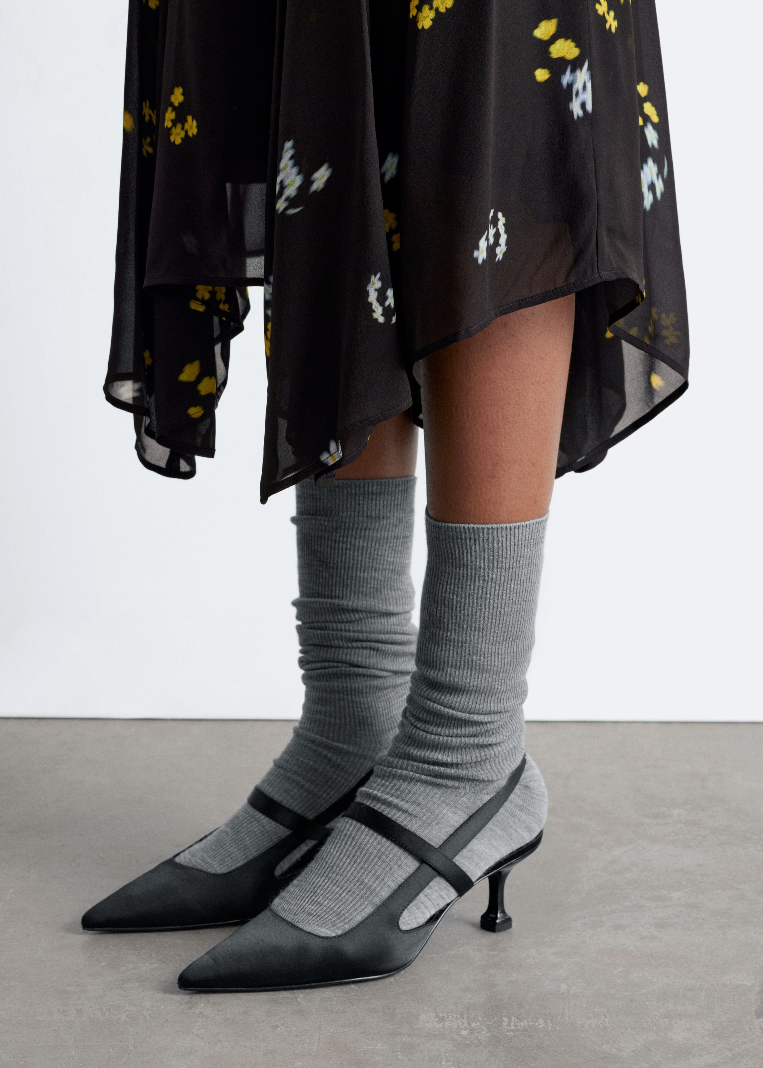 Image of Asymmetric Midi Skirt