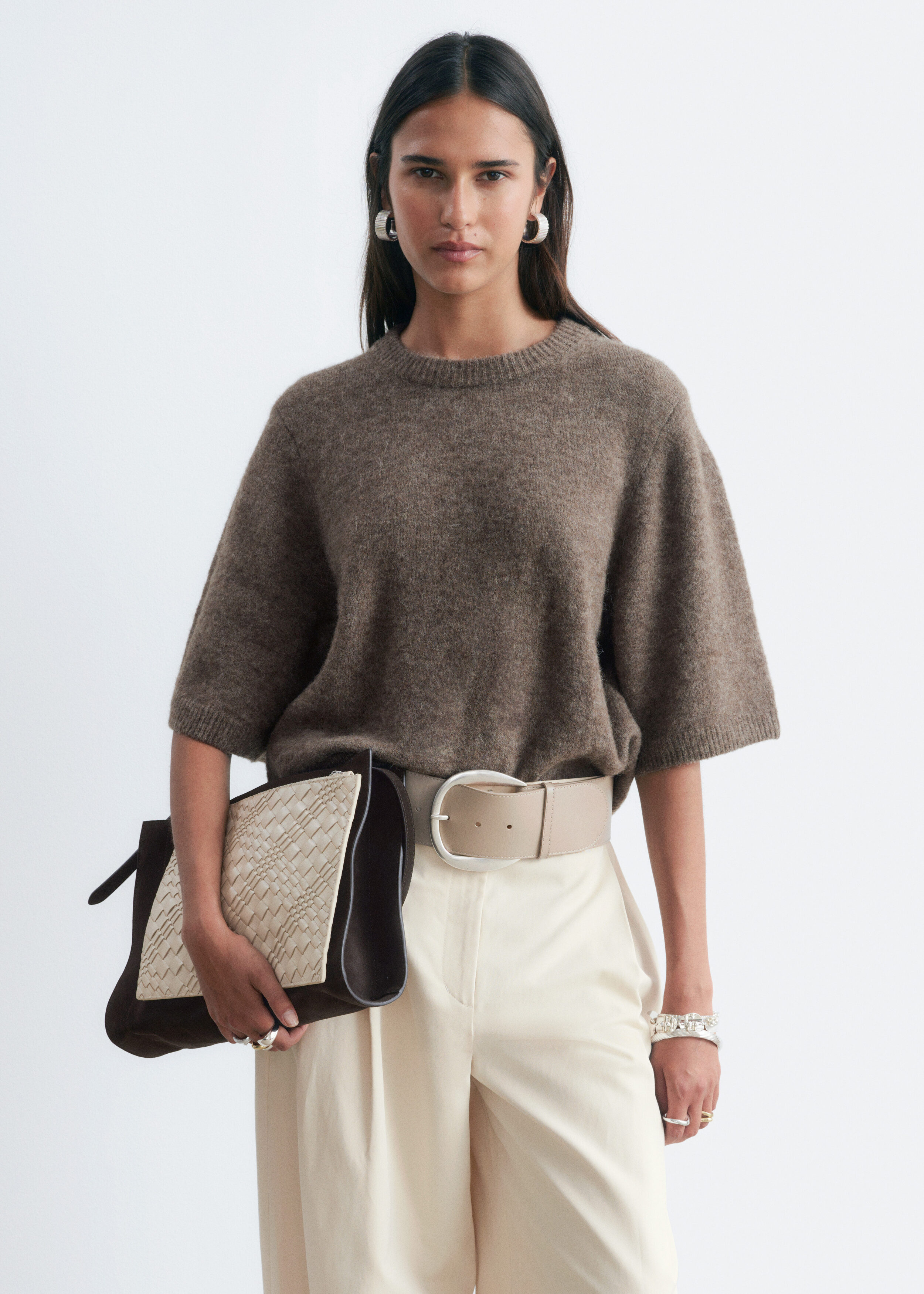Alpaca-Blend Knitted T-Shirt