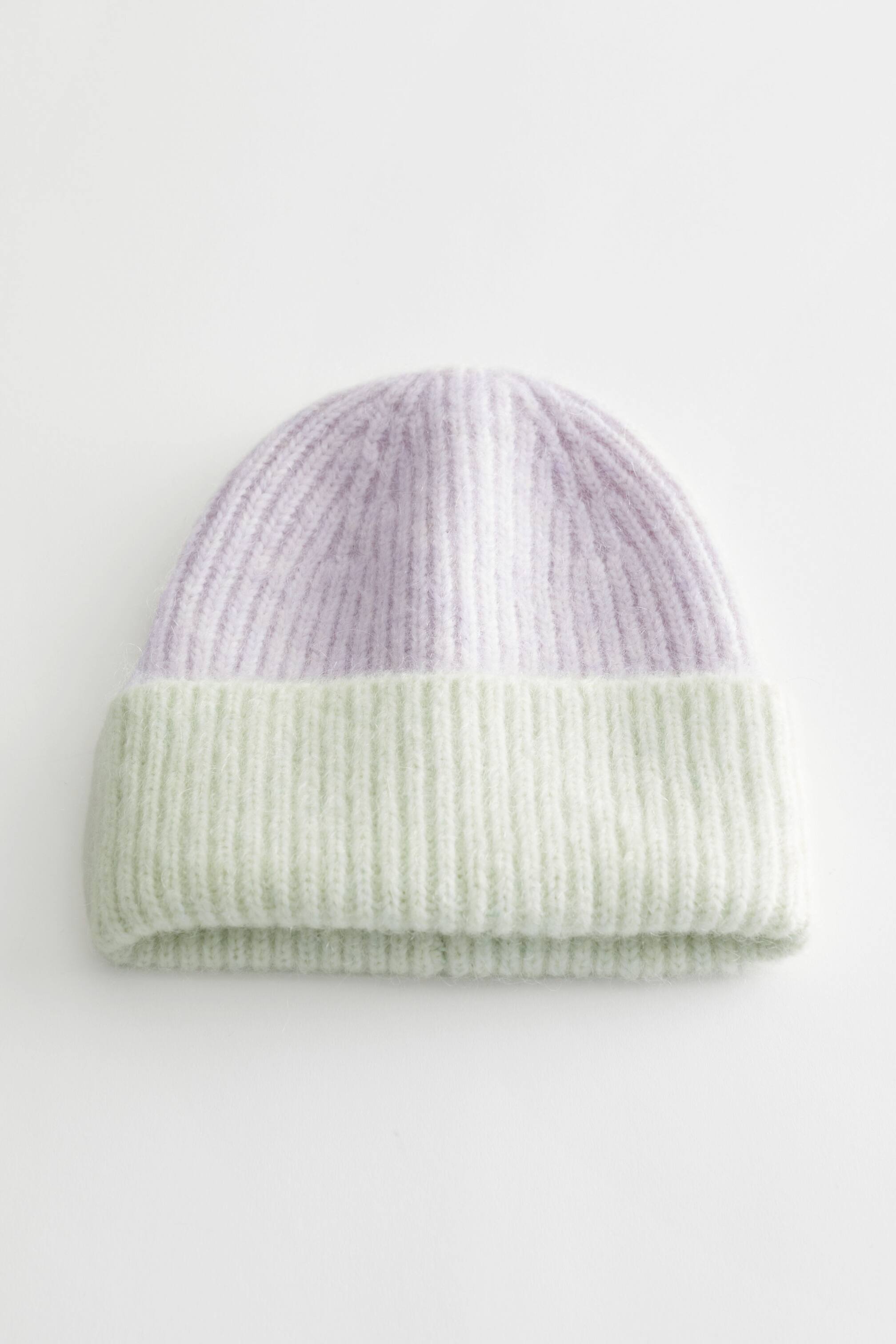 Visualizza l'immagine ingrandita: Ribbed Wool Blend Beanie - Flieder - DONNA | H&M CH 1