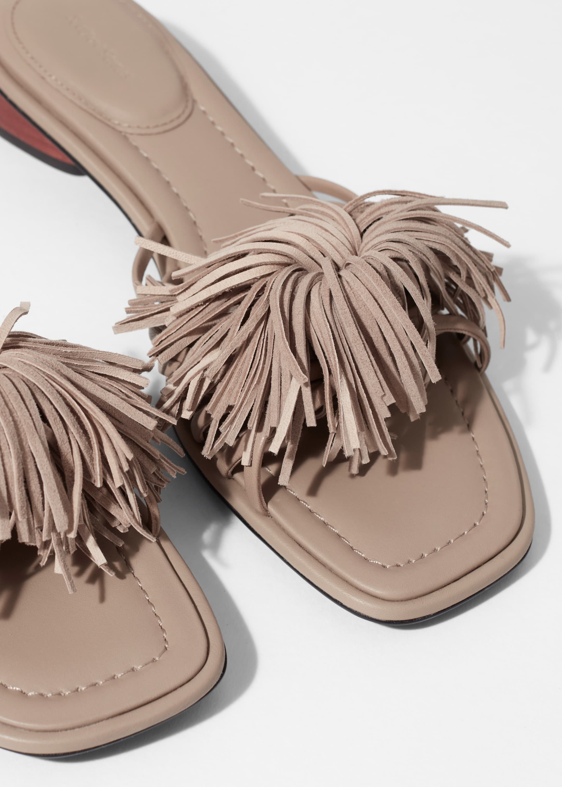 Visualizza immagine più grande: Sandali in pelle con nappe - Beige - DONNA | H&M IT 3