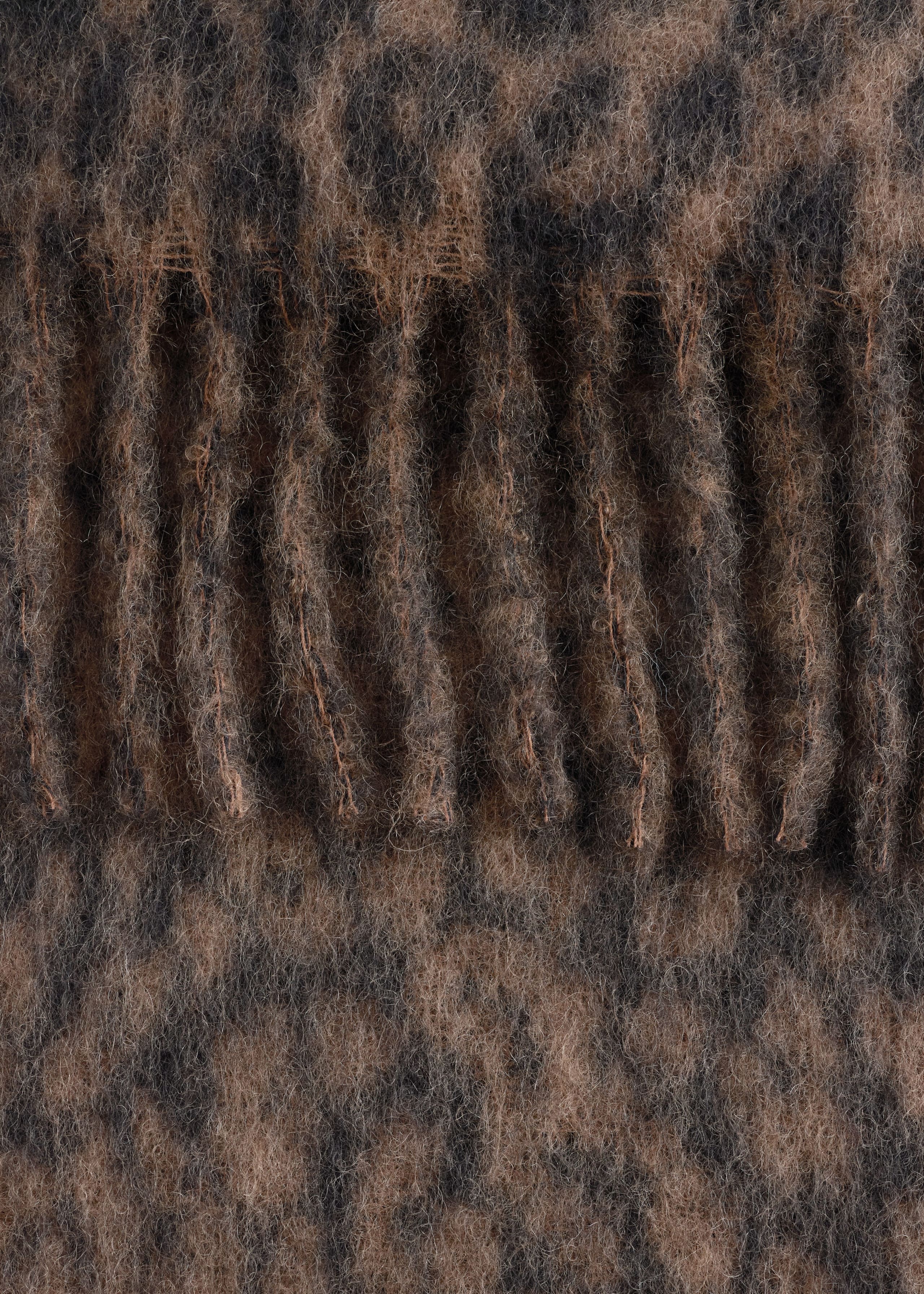 Image of Mohair-Blend Fringed Scarf