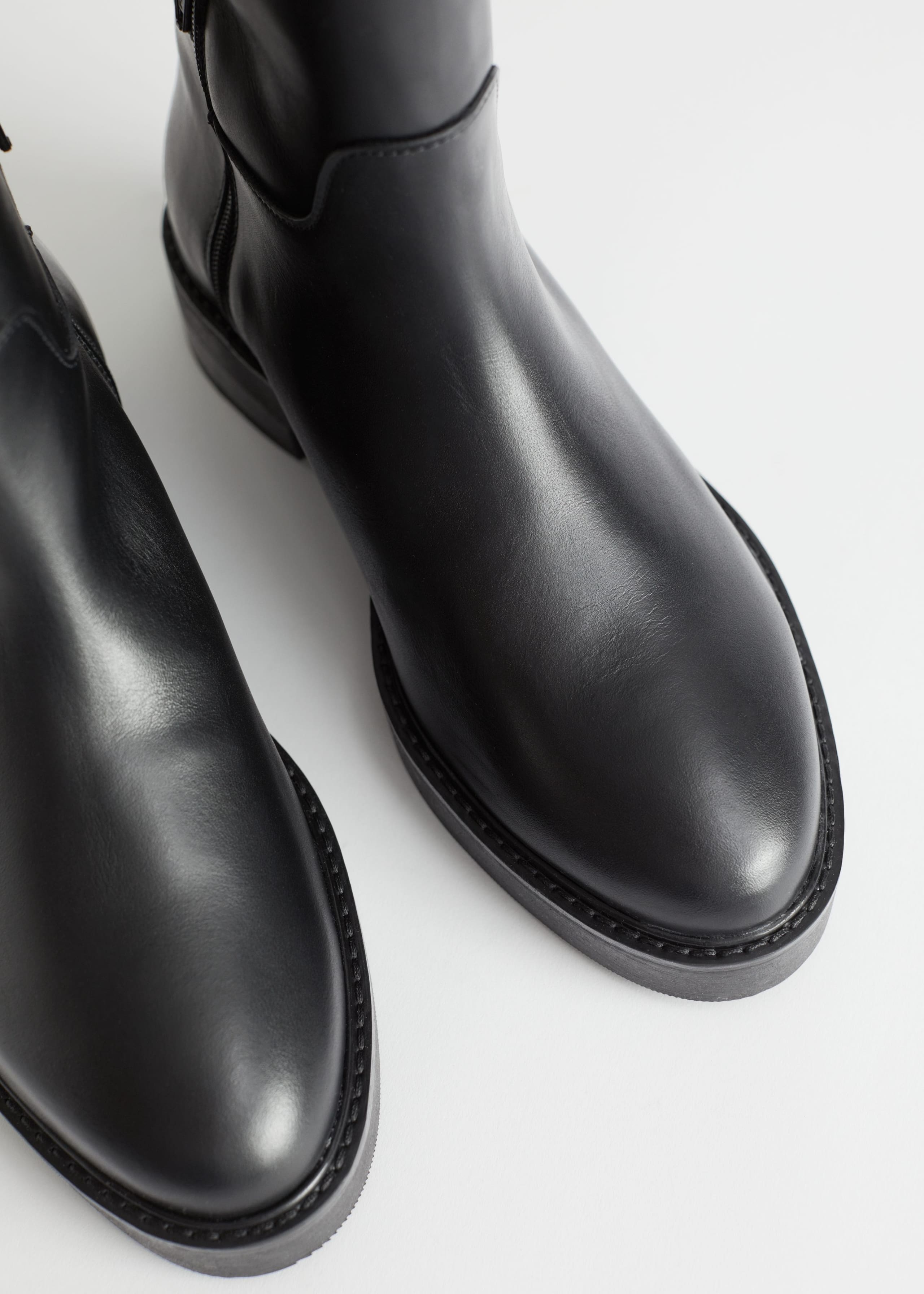 Leather Riding Boots - {{variantName}} - Descriptive Detail