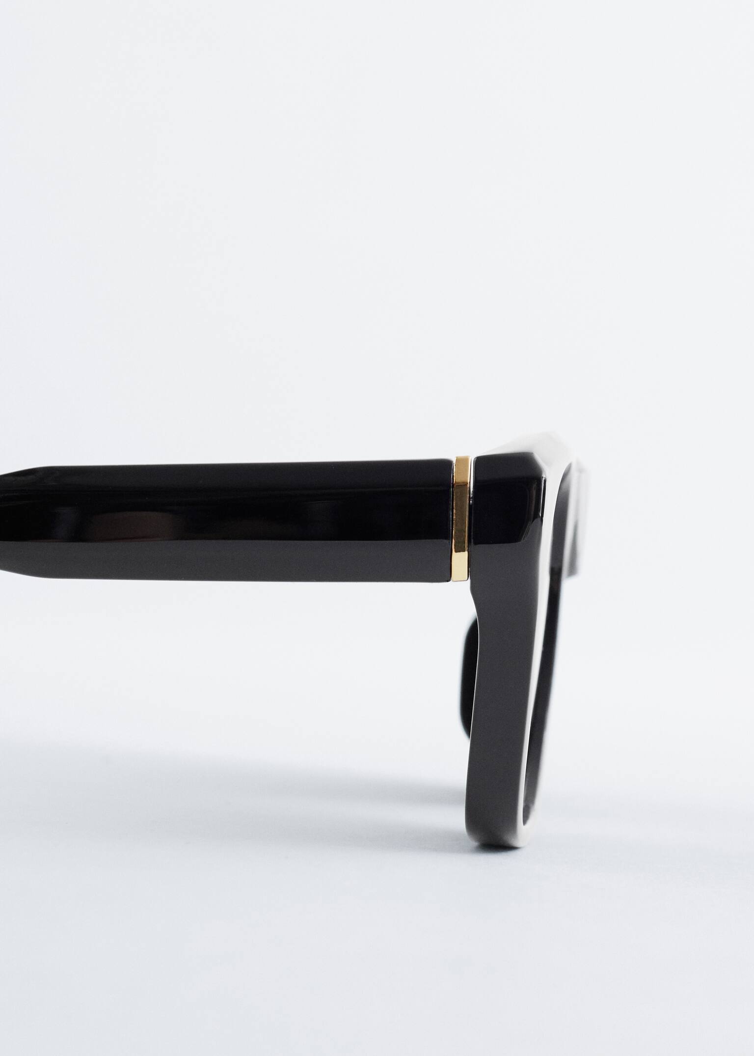Gafas de sol con montura cuadrada - Negro/Marrón - 4