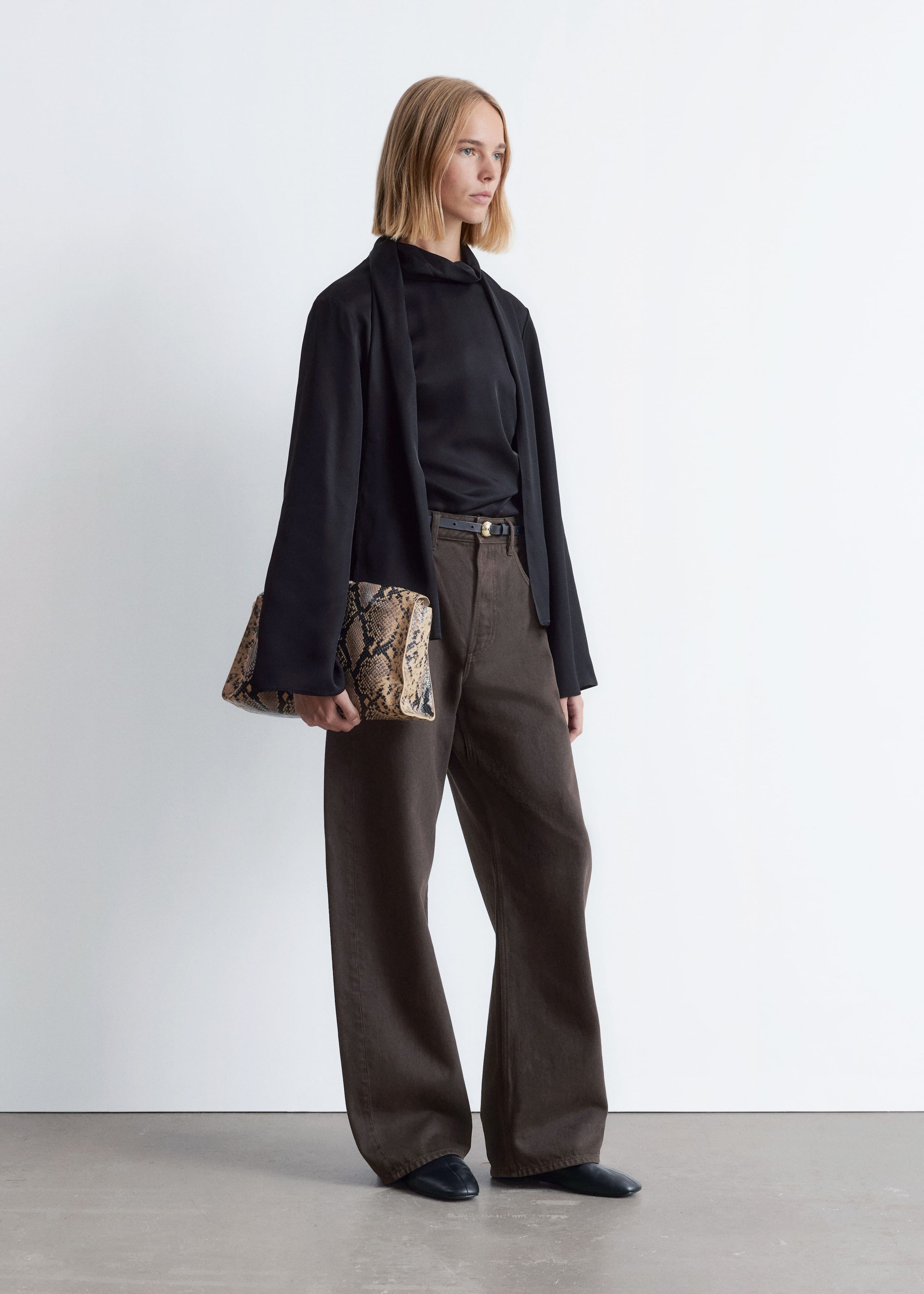 Image of Barrel-Leg Jeans