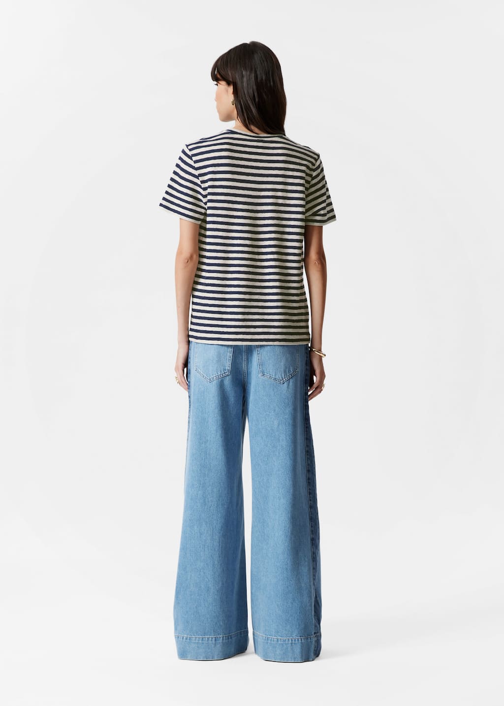 Image of Linen-Blend T-Shirt
