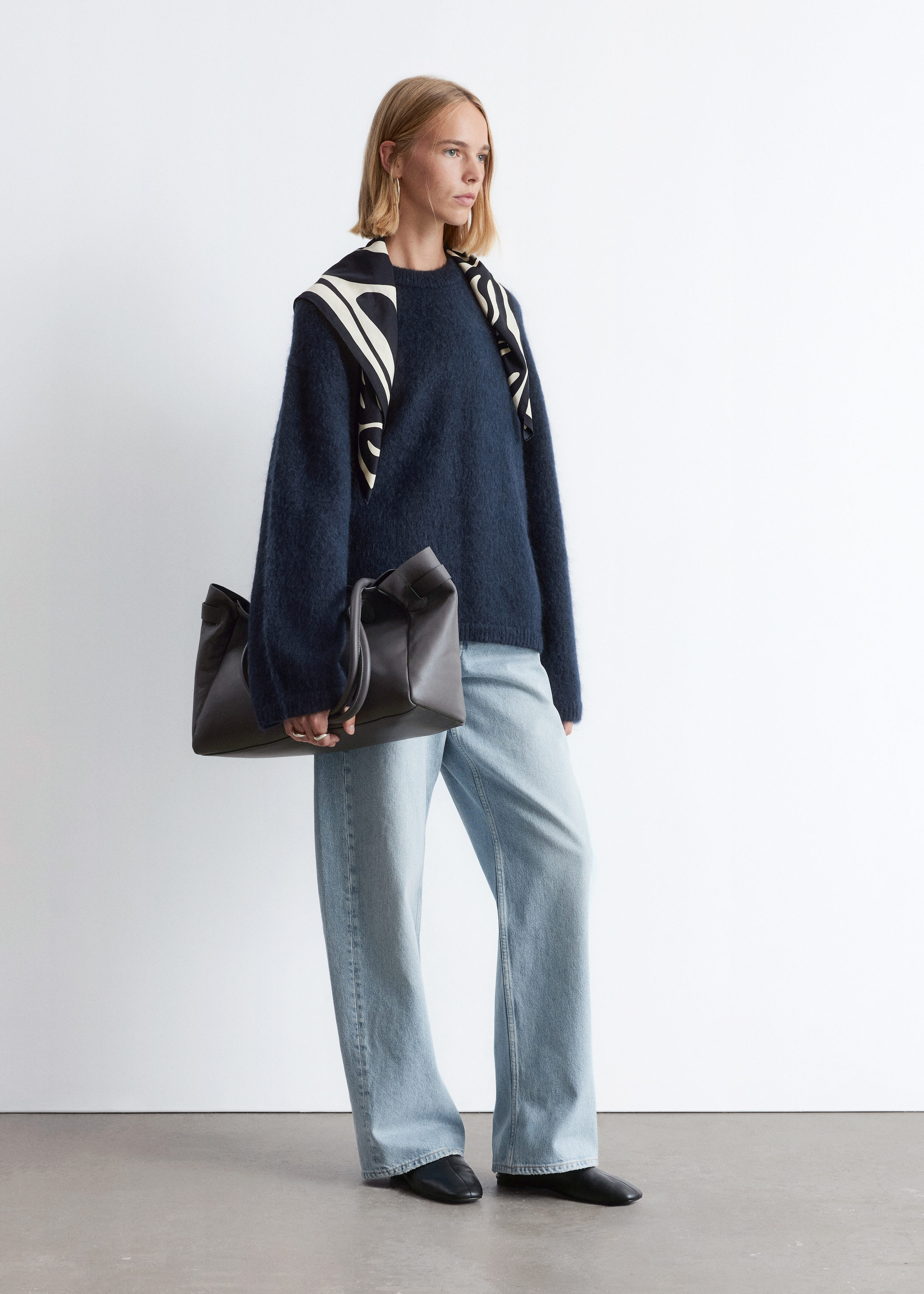 Mohair-Blend Jumper - Dark Blue - Sweaters - & Other Stories NL