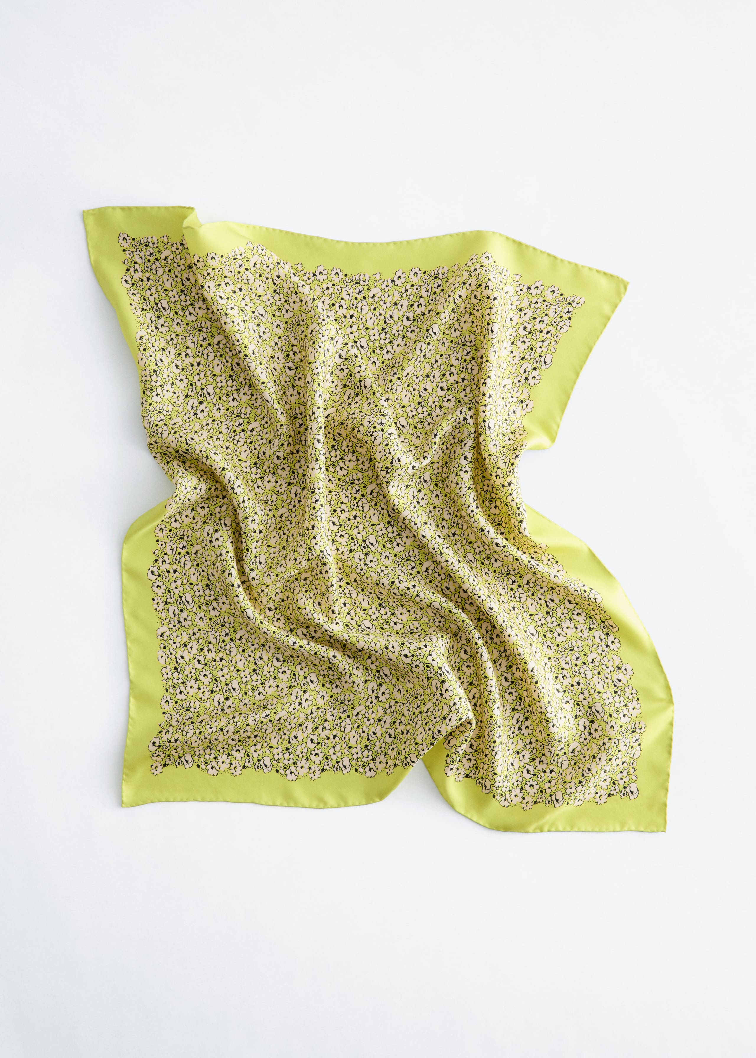 Image of Sciarpa in seta con stampa floreale