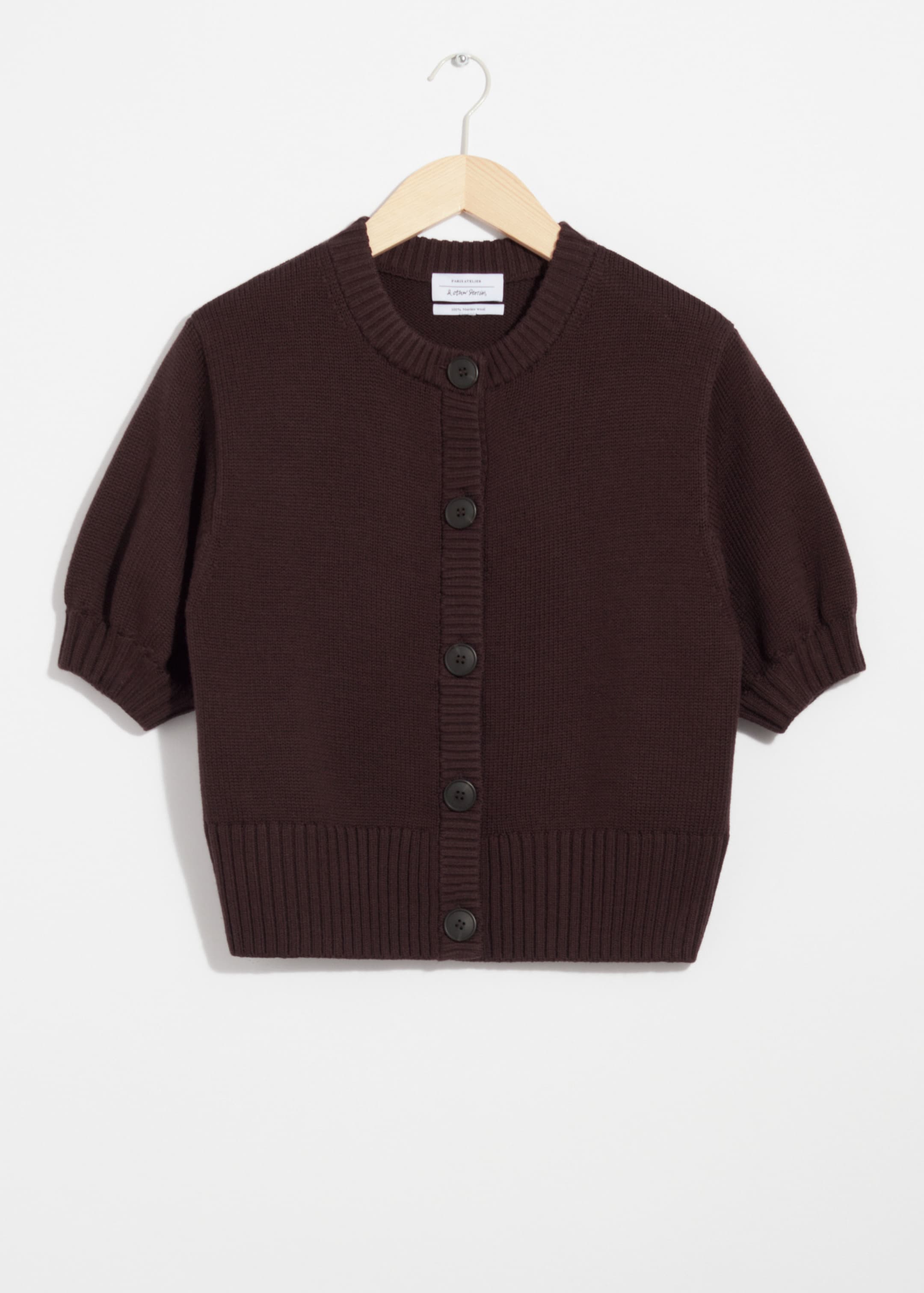 Größeres Bild ansehen: Strickjacke aus Merinowolle - Braun - Ladies | H&M DE 1