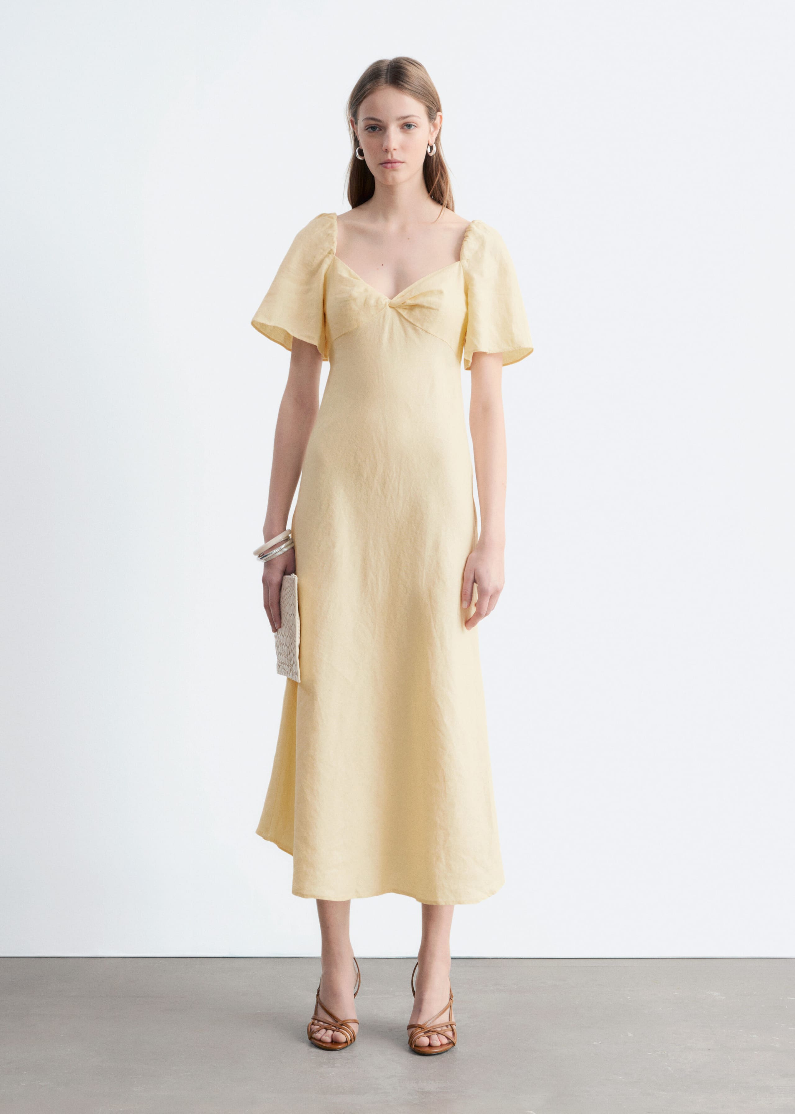 Image of Linen Midi Dress