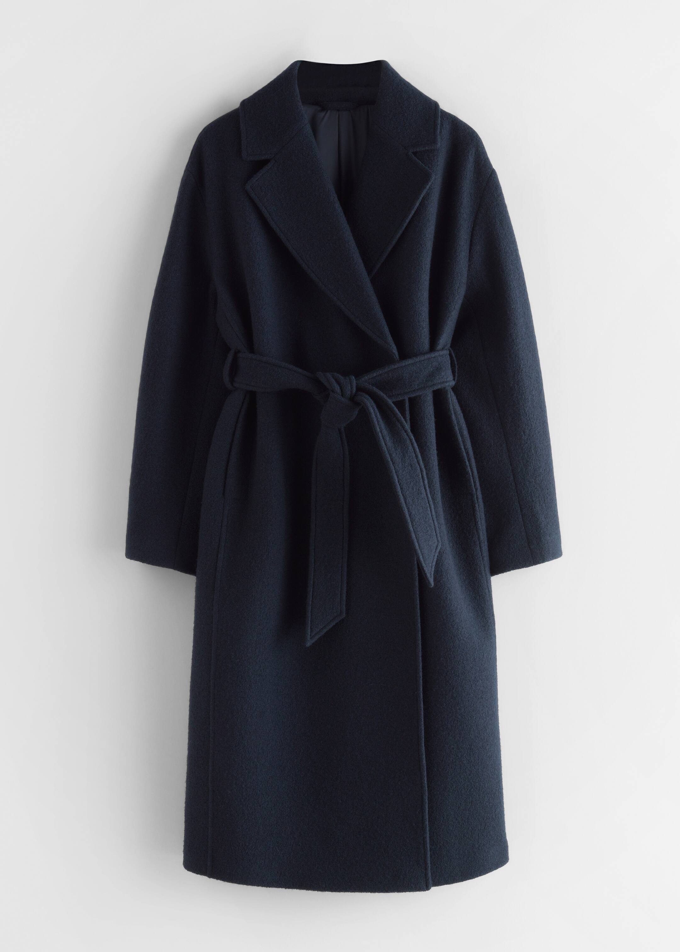 Agrandir l'image: Manteau volumineux en laine avec ceinture - Bleu marine - FEMME | H&M CH 7