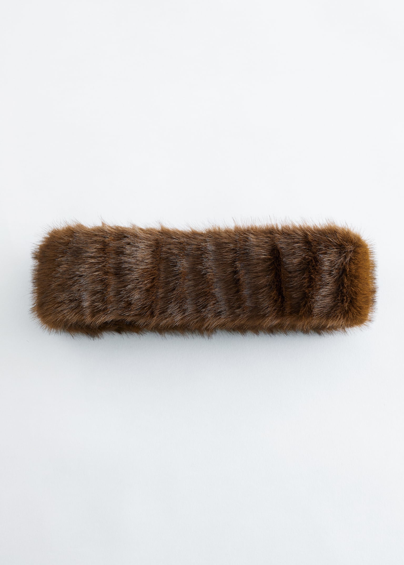Faux Fur Headband - Brown/Cream