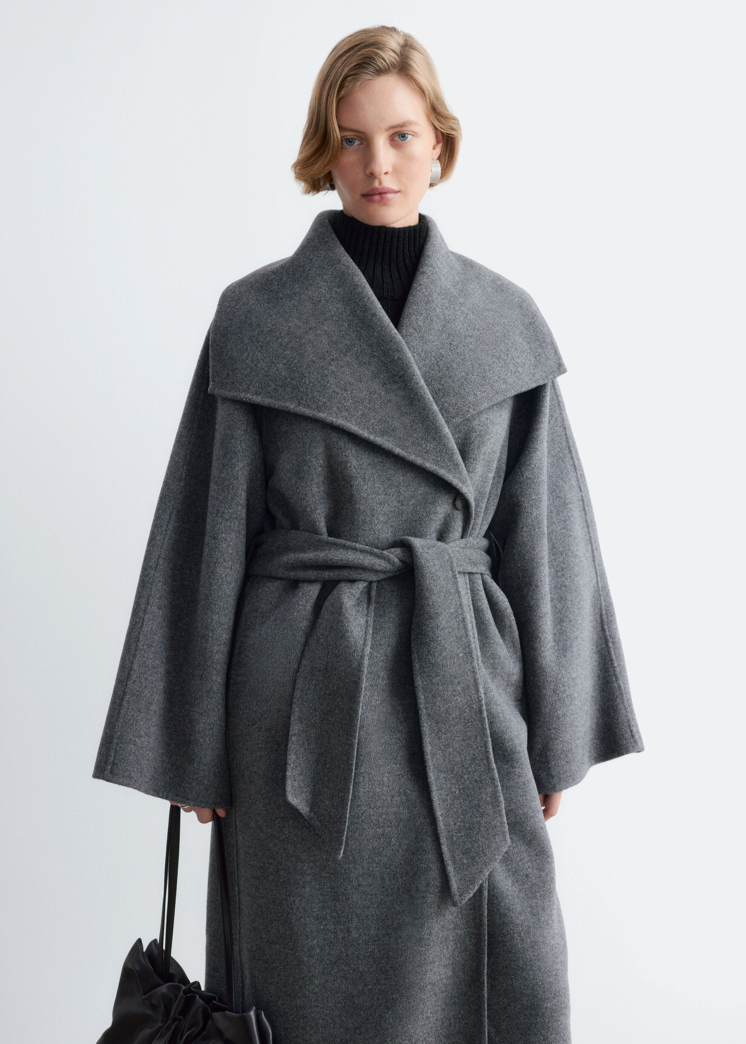Shawl-Collar Wool Maxi Coat - Dark Grey - Coats | & Other Stories GG