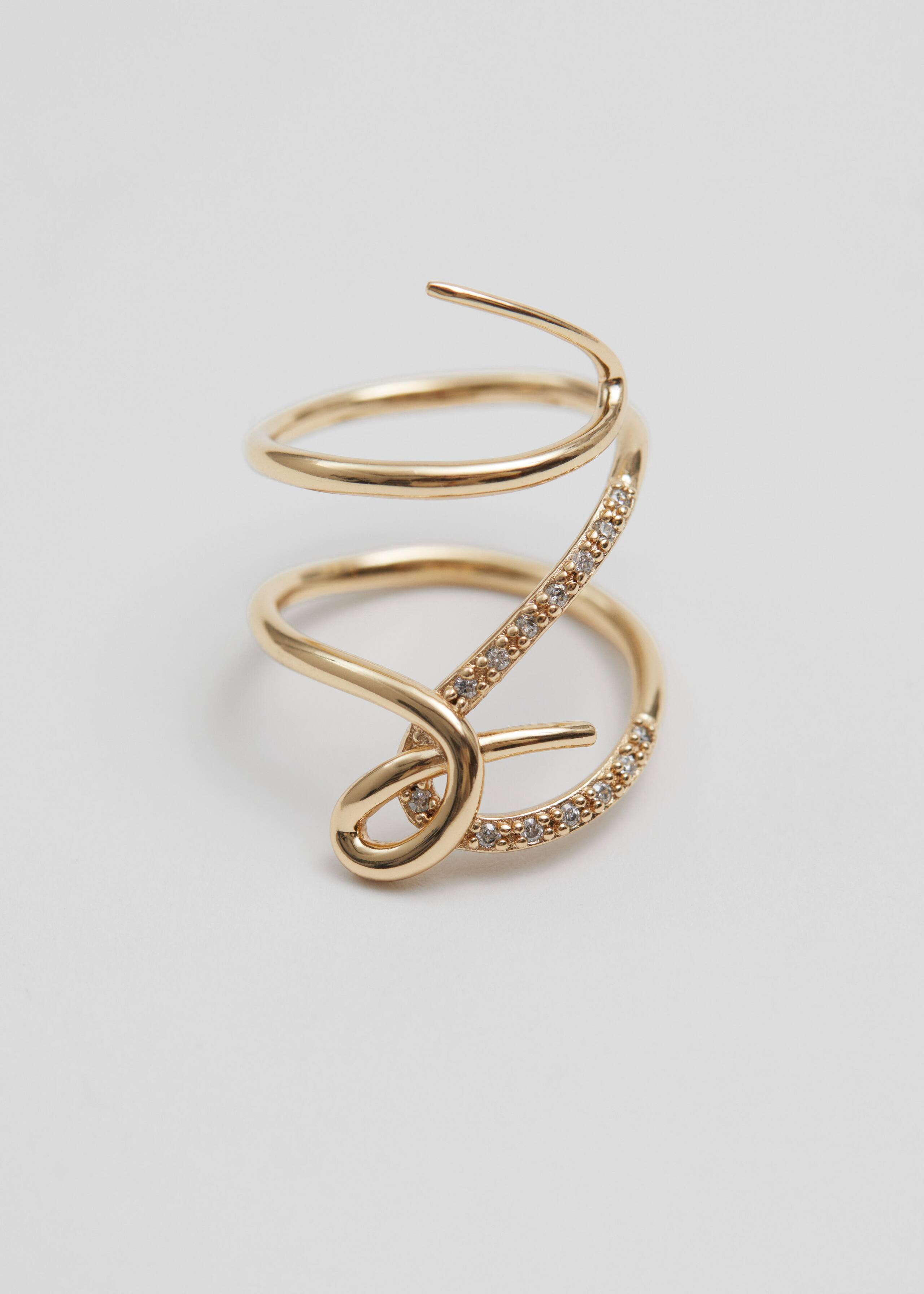 18K Gold Plated Wrap Ring - {{variantName}} - Descriptive Detail