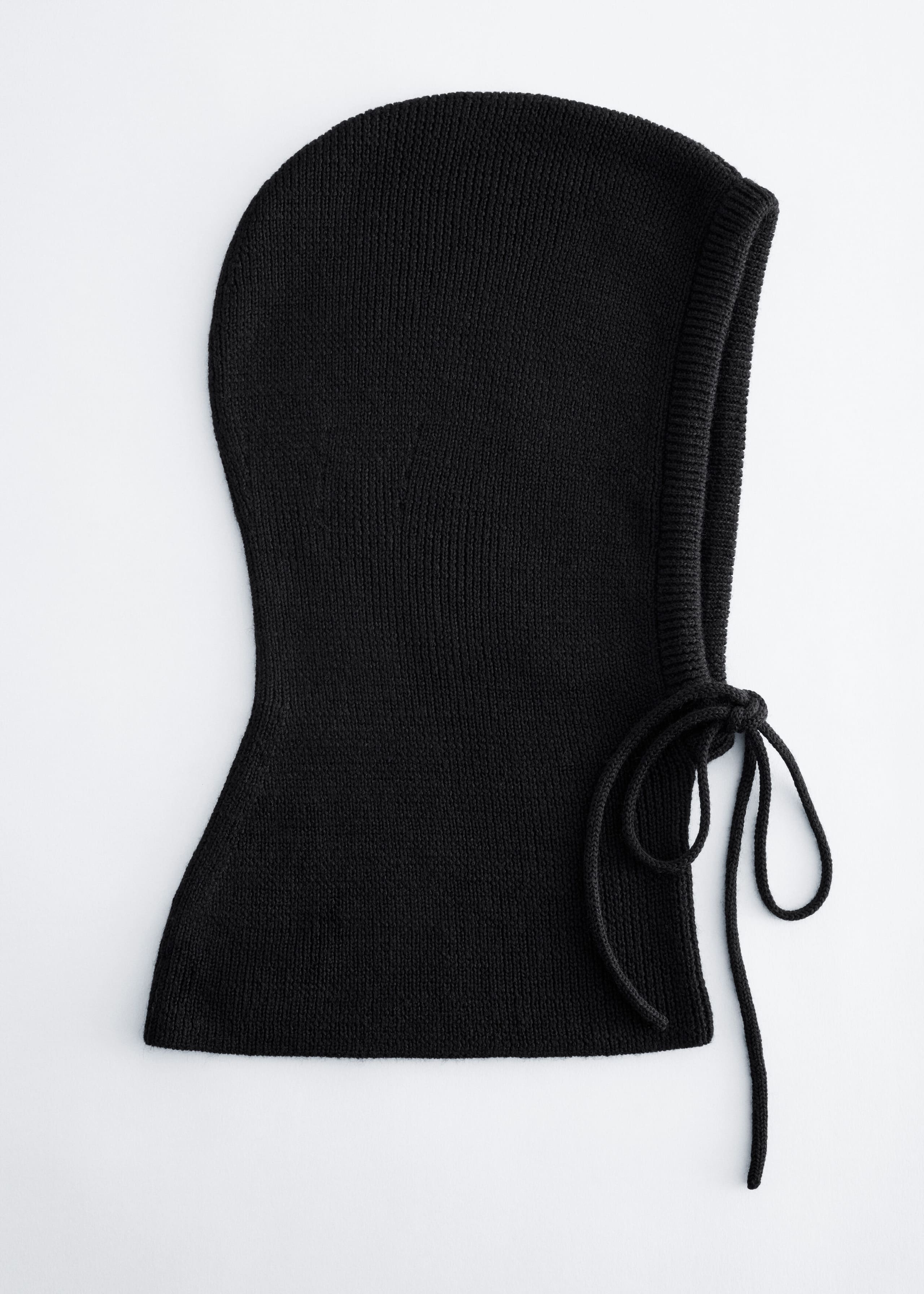 Oversized-Balaklava aus Wolle - Schwarz - Stillleben