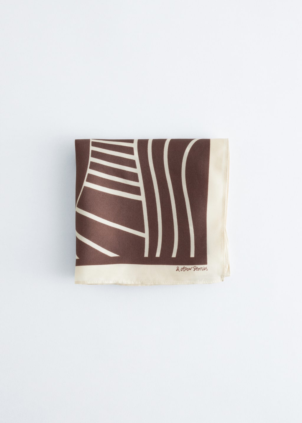 Image of Graphic-Print Square Silk Scarf
