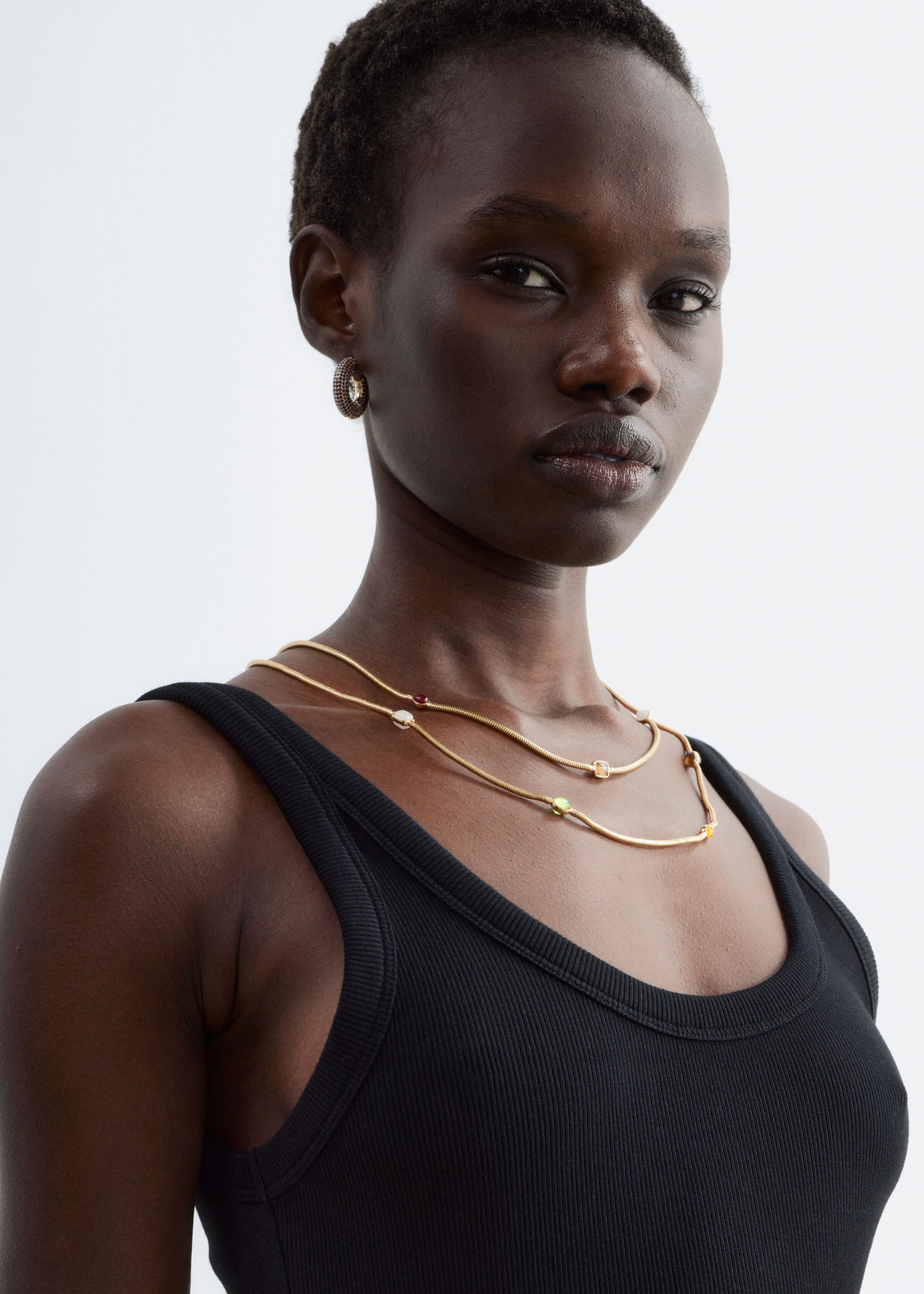 Cotton Rib Tank Midi Dress - Yellow - Lookbook