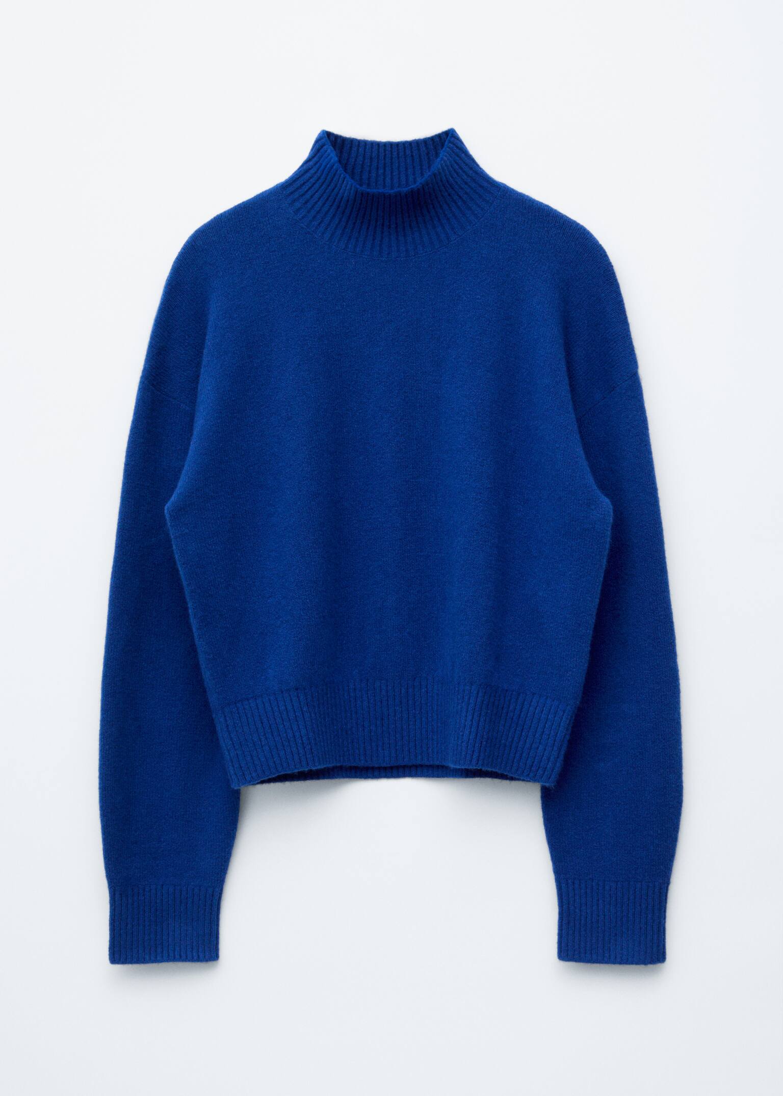 Turtleneck Jumper - Bright Blue/Black/Burgundy/Pink/Dark Beige/Dark Mole - 2