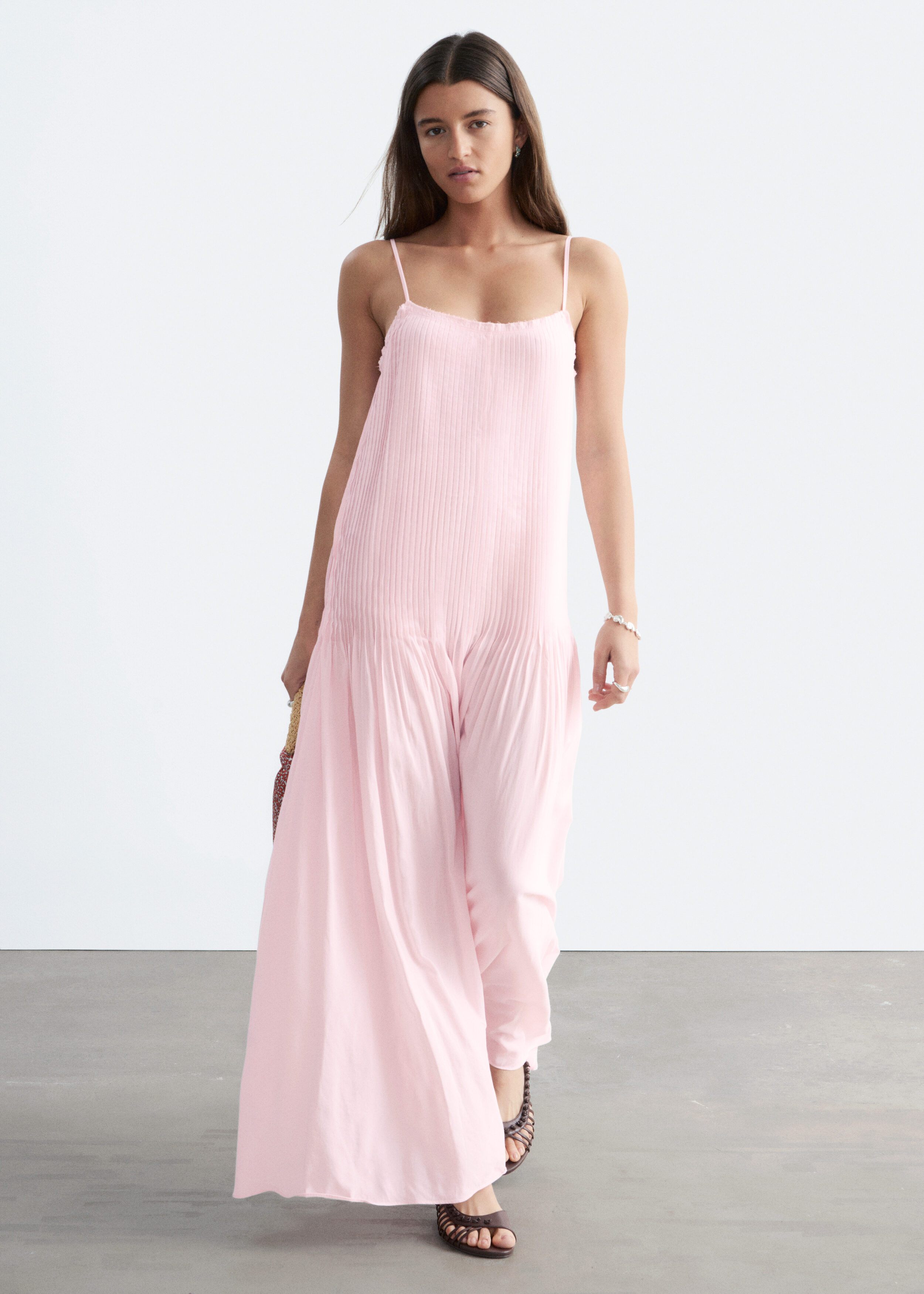 Pleated Bodice Maxi Dress - Pink - & Other Stories BE