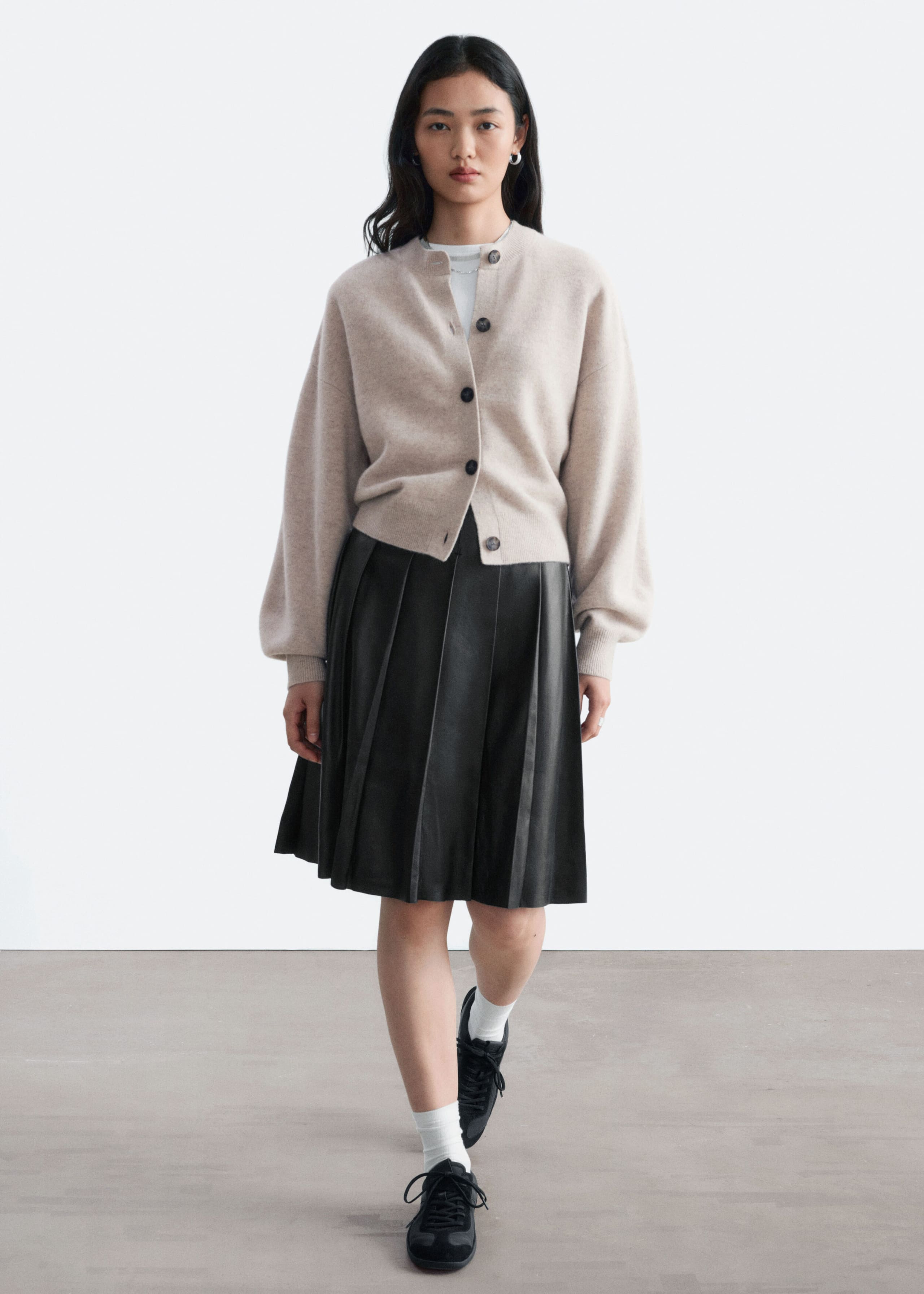 Boiled Merino Cardigan - Mole - Lookbook