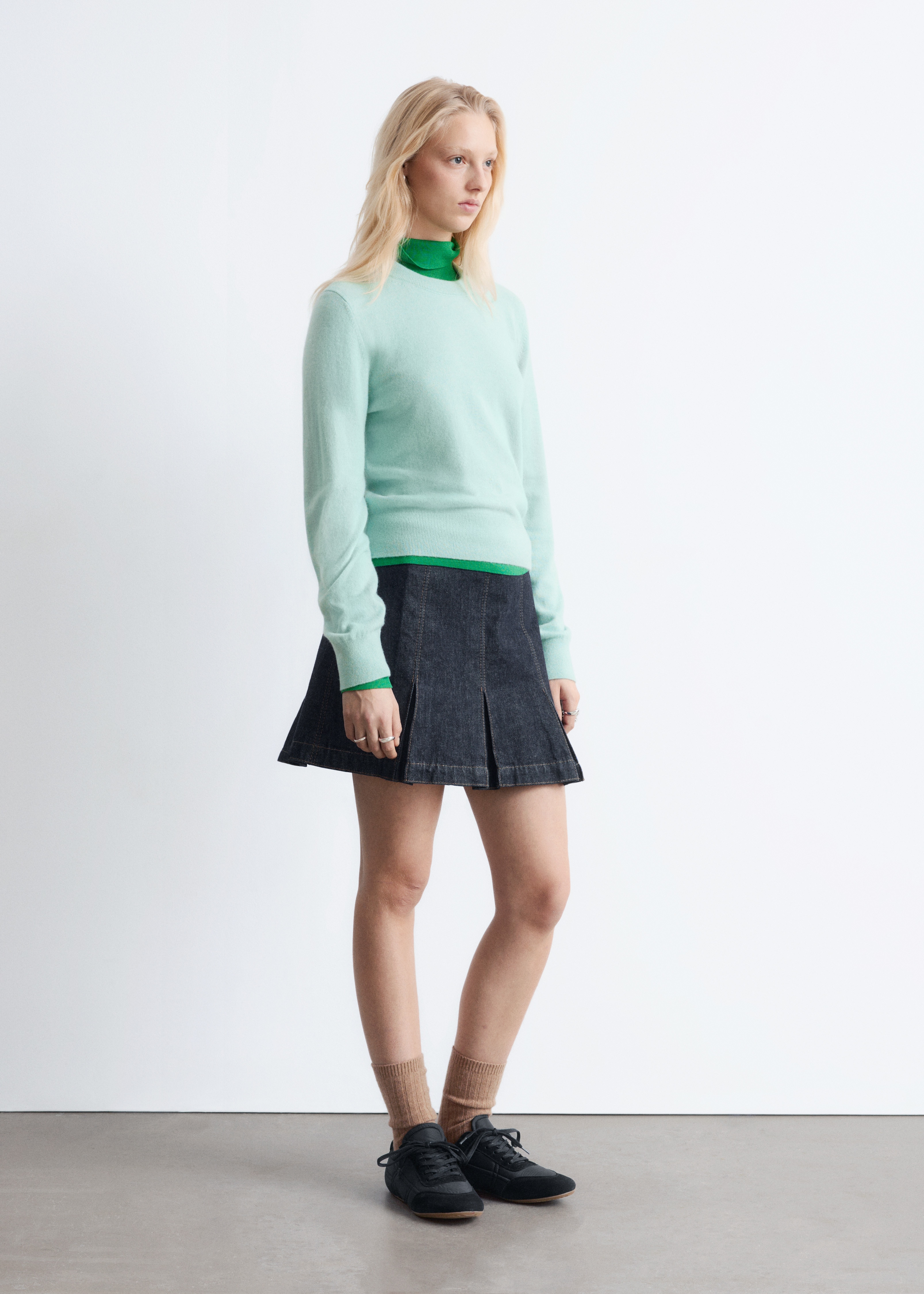 Kaszmirowy sweter - Turkusowy