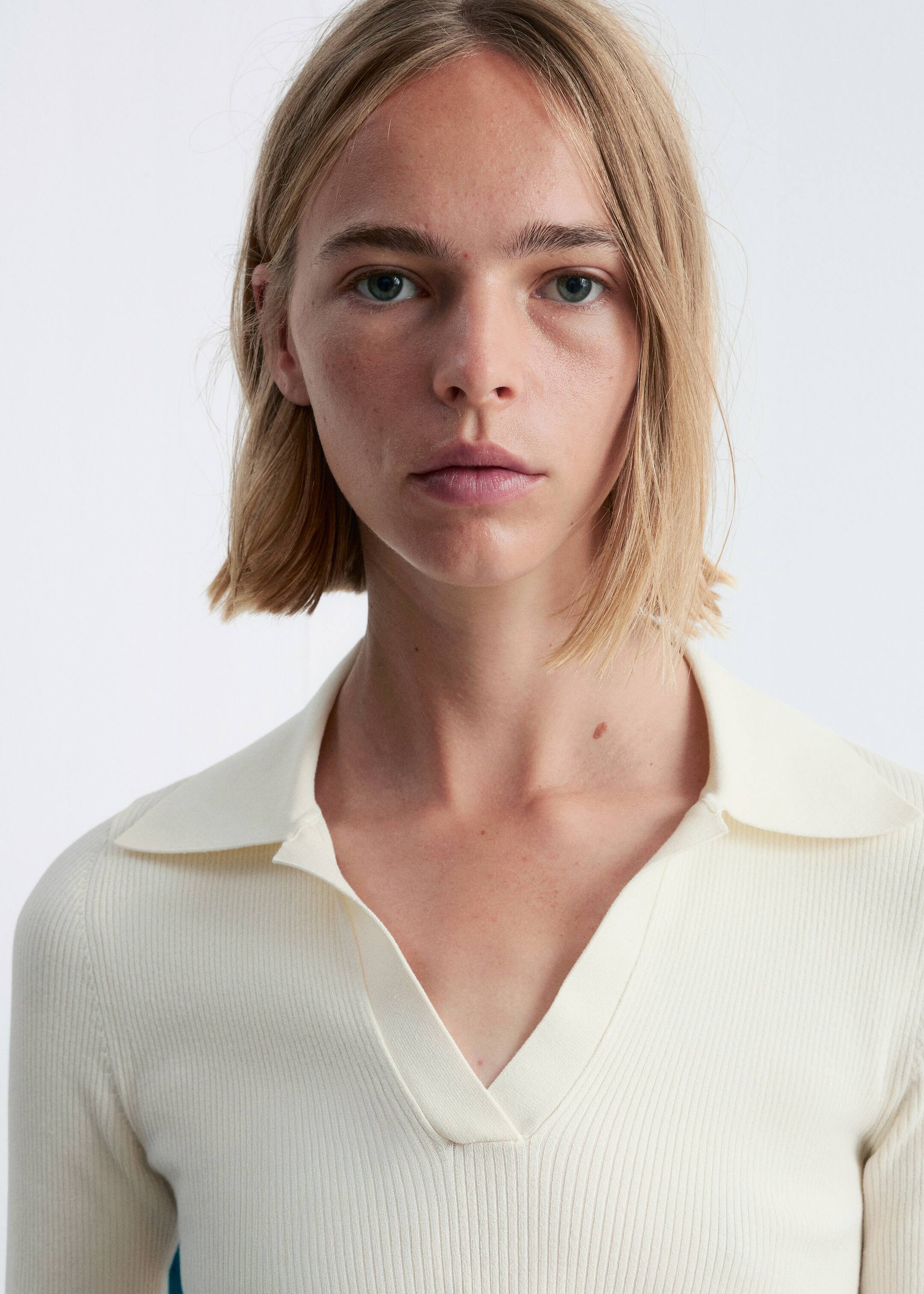 Agrandir l'image: Haut à col et à manches courtes - Blanc - FEMME | H&M FR 3