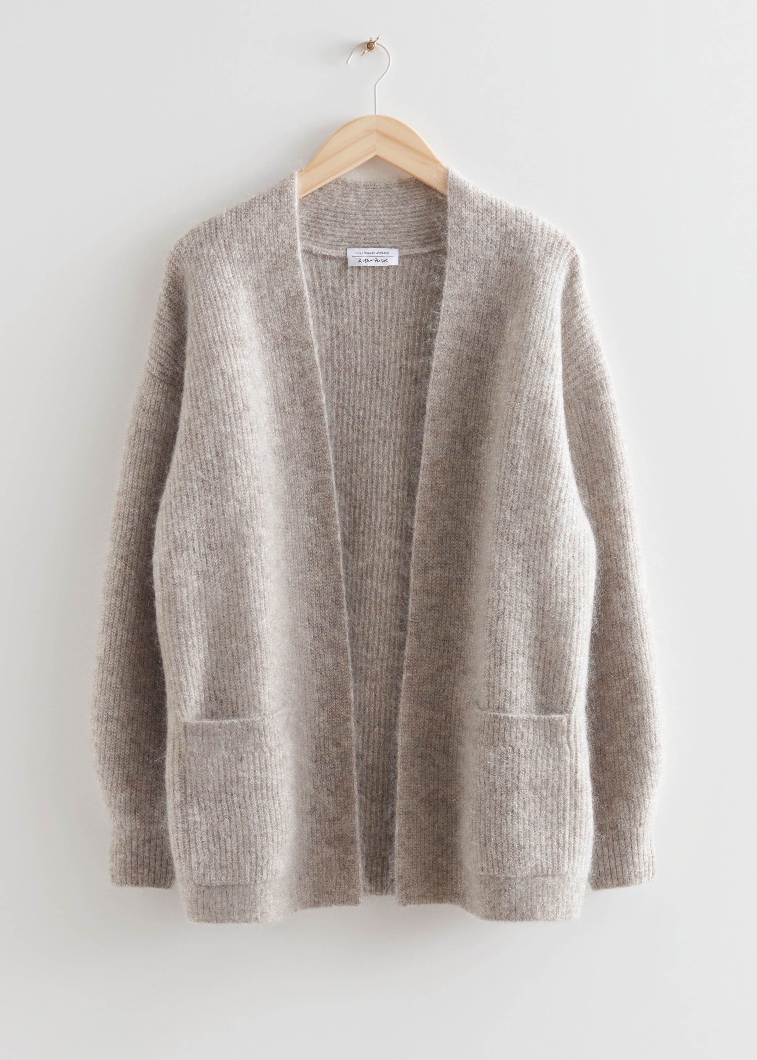 Relaxed Knit Cardigan – Light Grey – Martwa natura